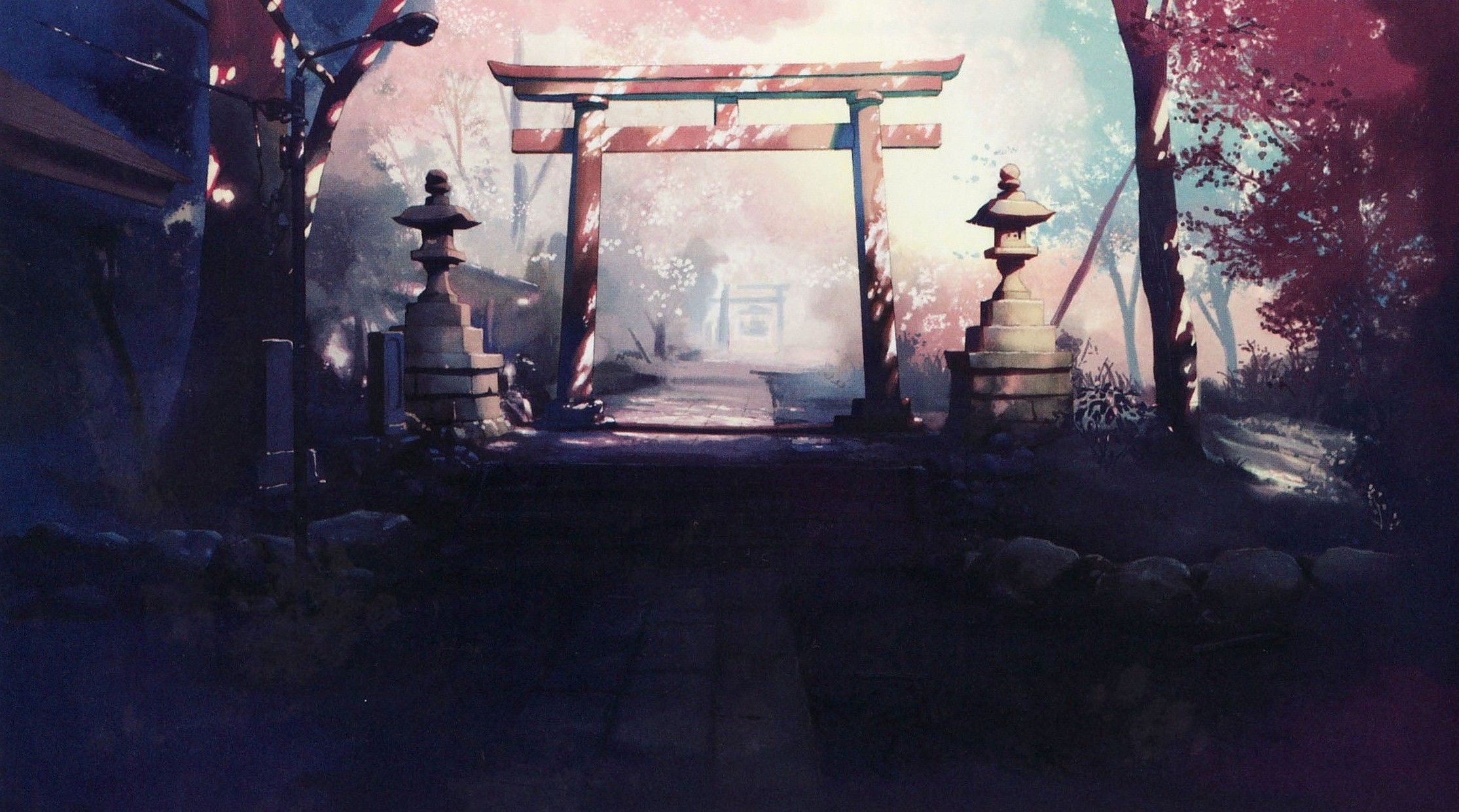 anime, Nature, Shrine Wallpaper HD / Desktop and Mobile Background