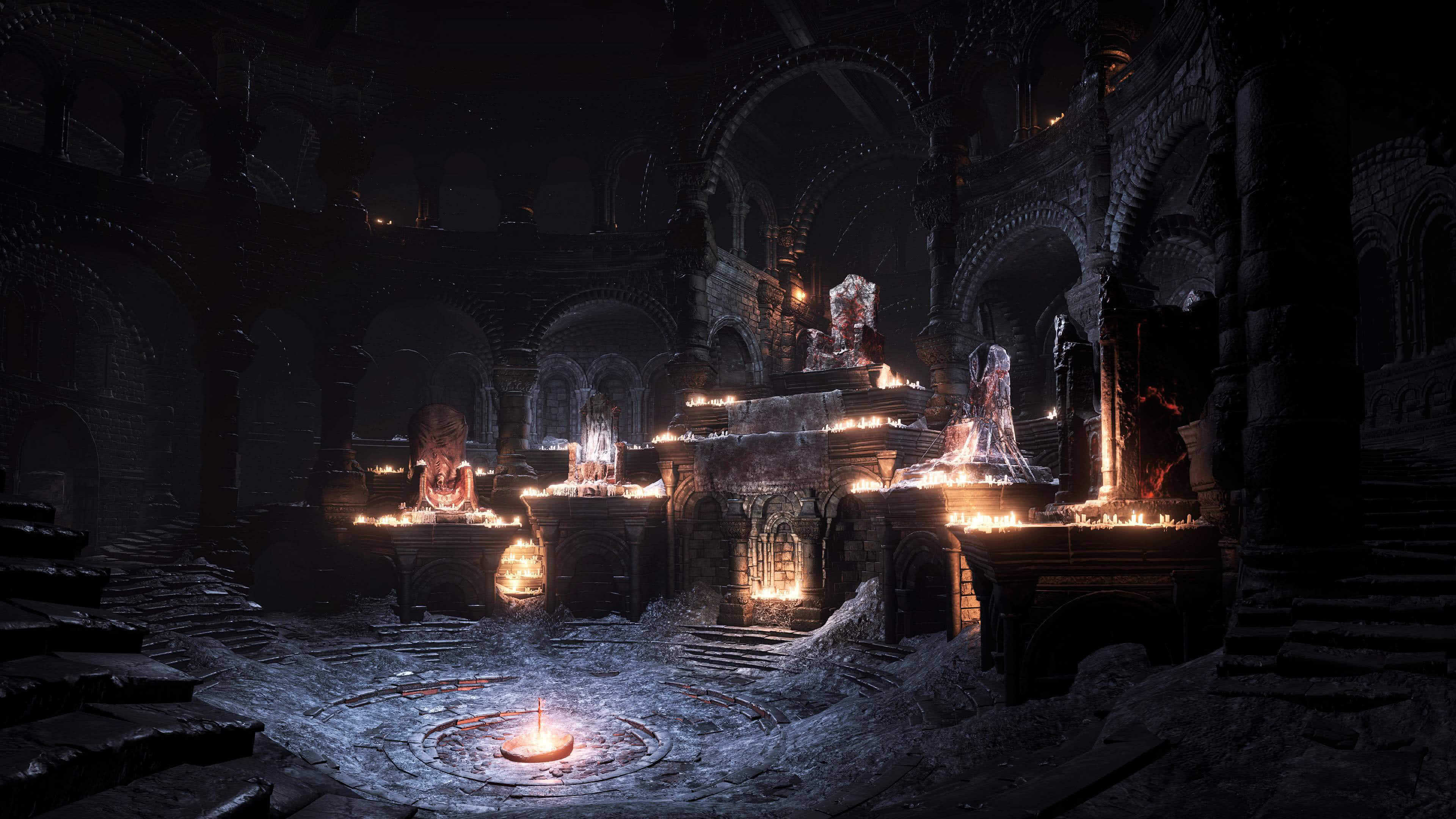 Dark Souls 3 Firelink Shrine UHD 4K Wallpaper