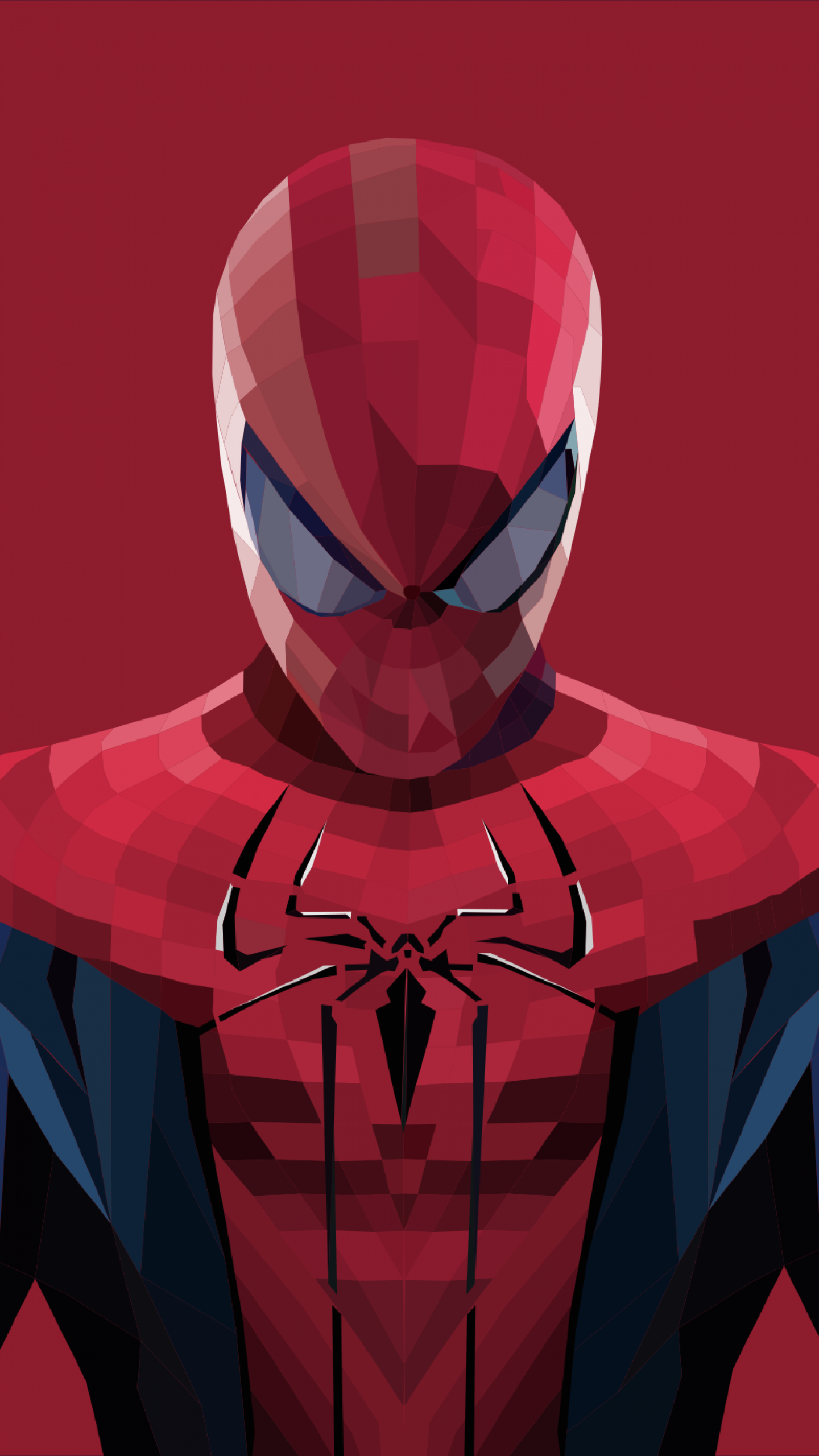 Wallpaper Spider Man, Minimal Art, Low Poly, HD, Creative Graphics