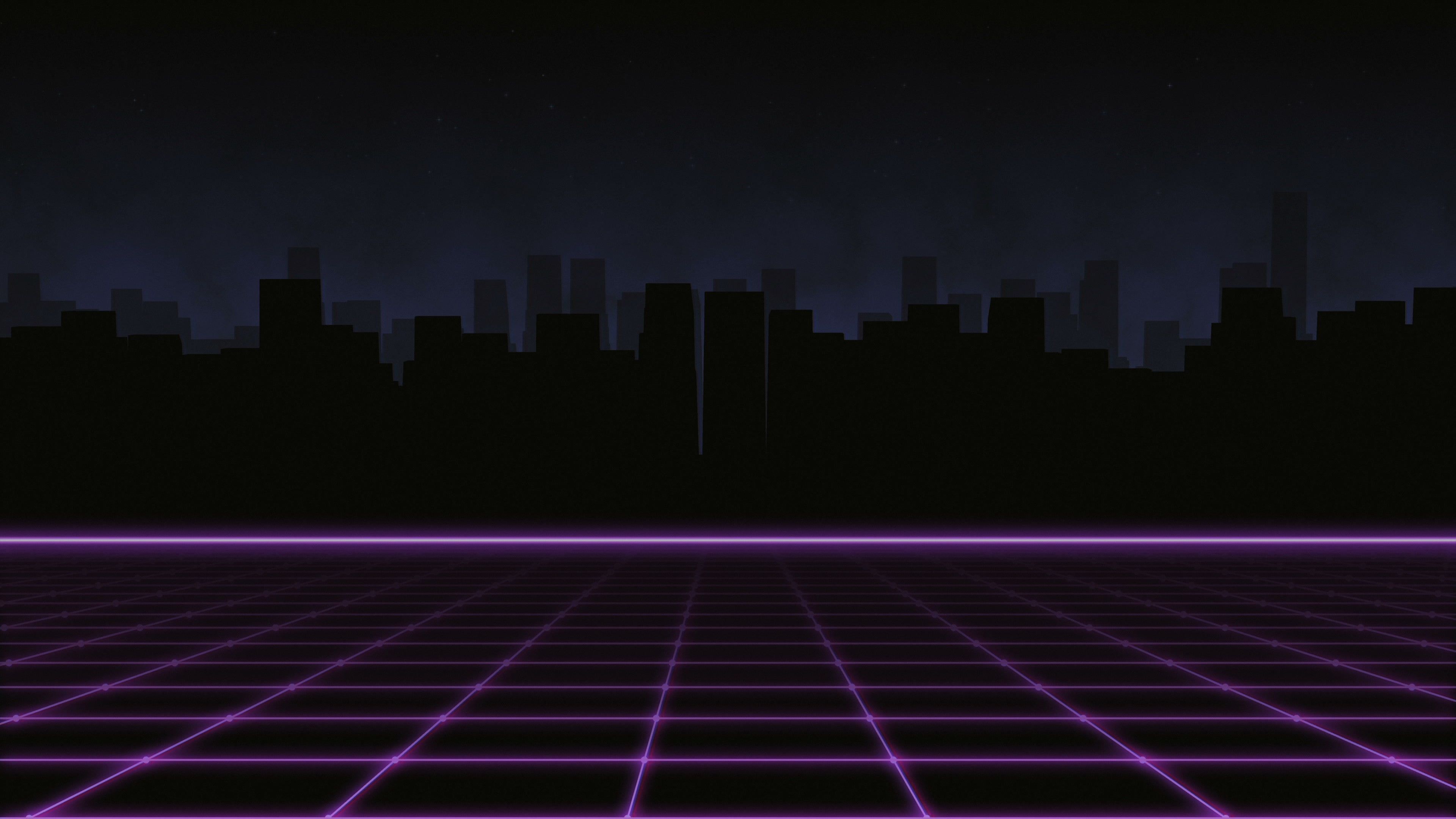Music The city #Silhouette #Background s #Neon 's #Synth