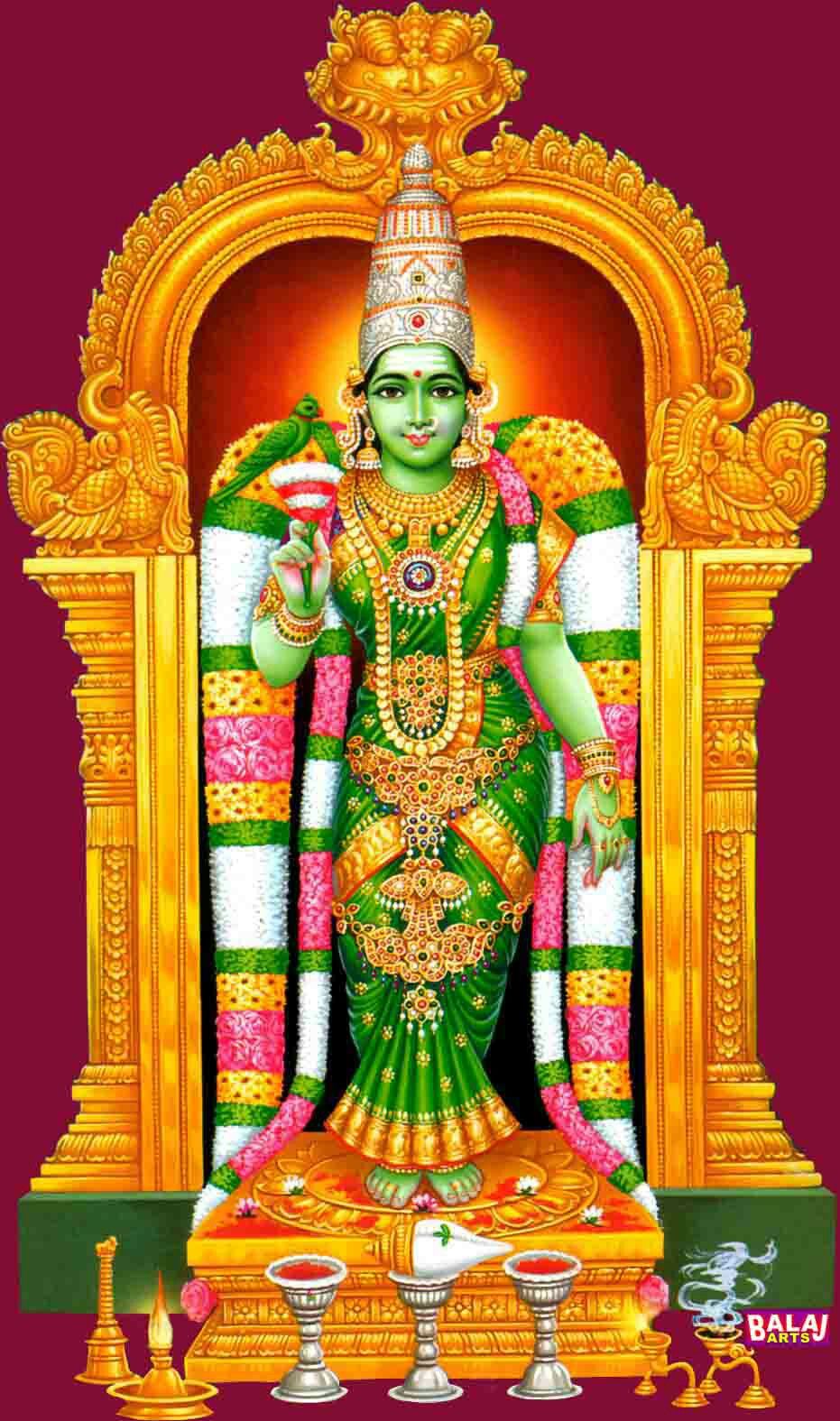 Goddess Madurai Meenakshi Amman Image & Wallpaper