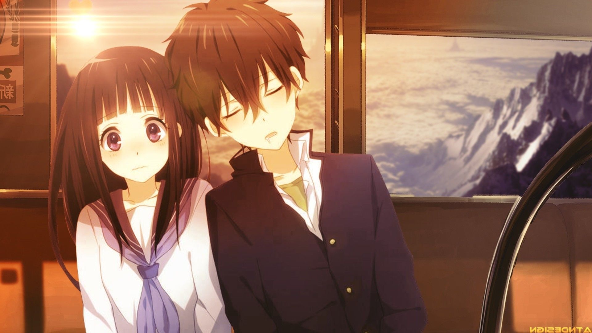 Cute Couple Anime Wallpaper