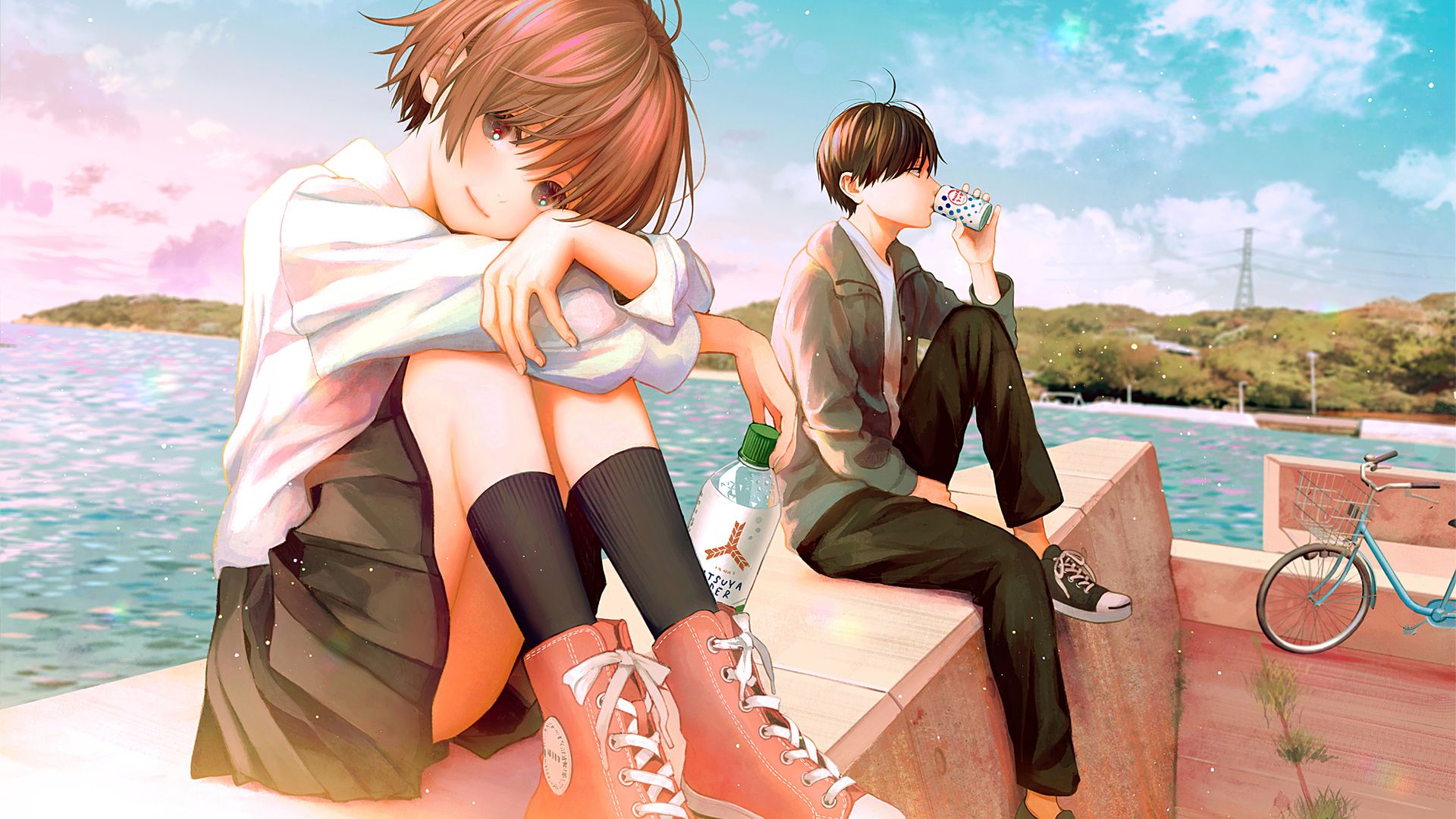 Anime Couple Cute 1080p Wallpapers Wallpaper Cave
