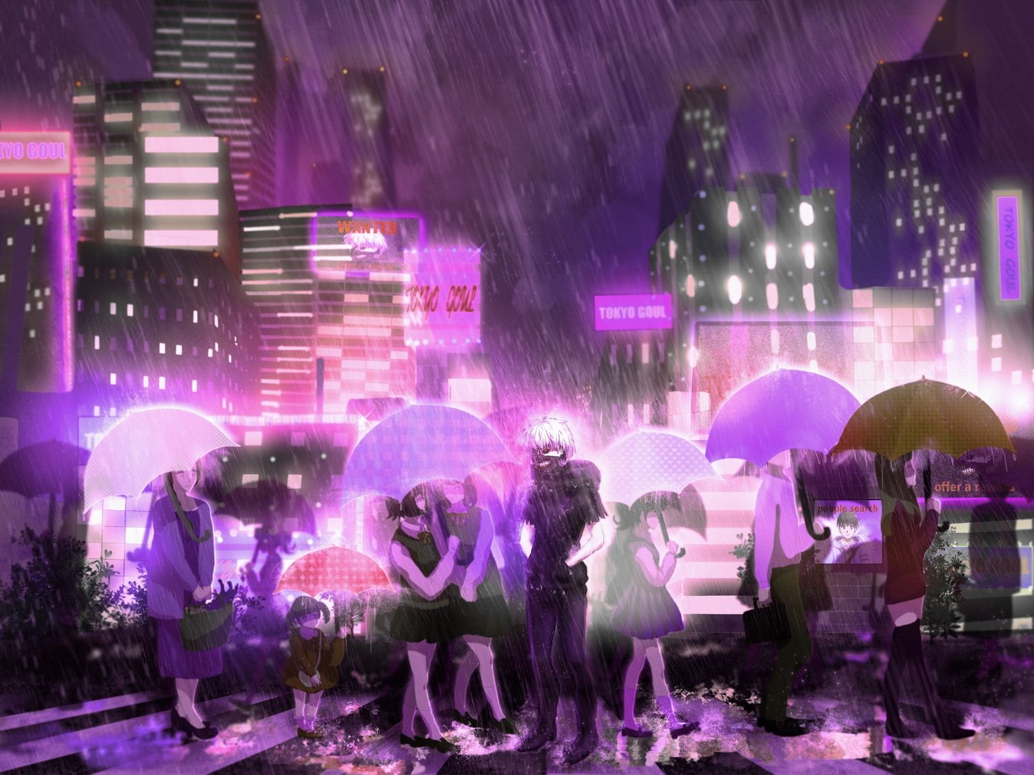 building city group kaneki ken male night polychromatic purple