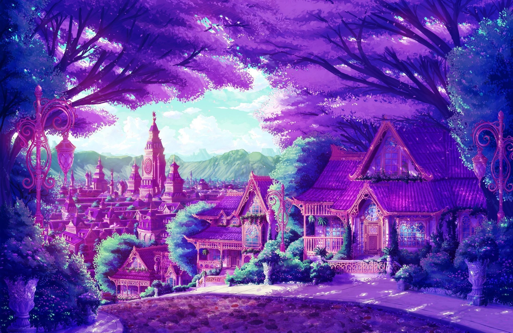 anime cities Search. Anime scenery