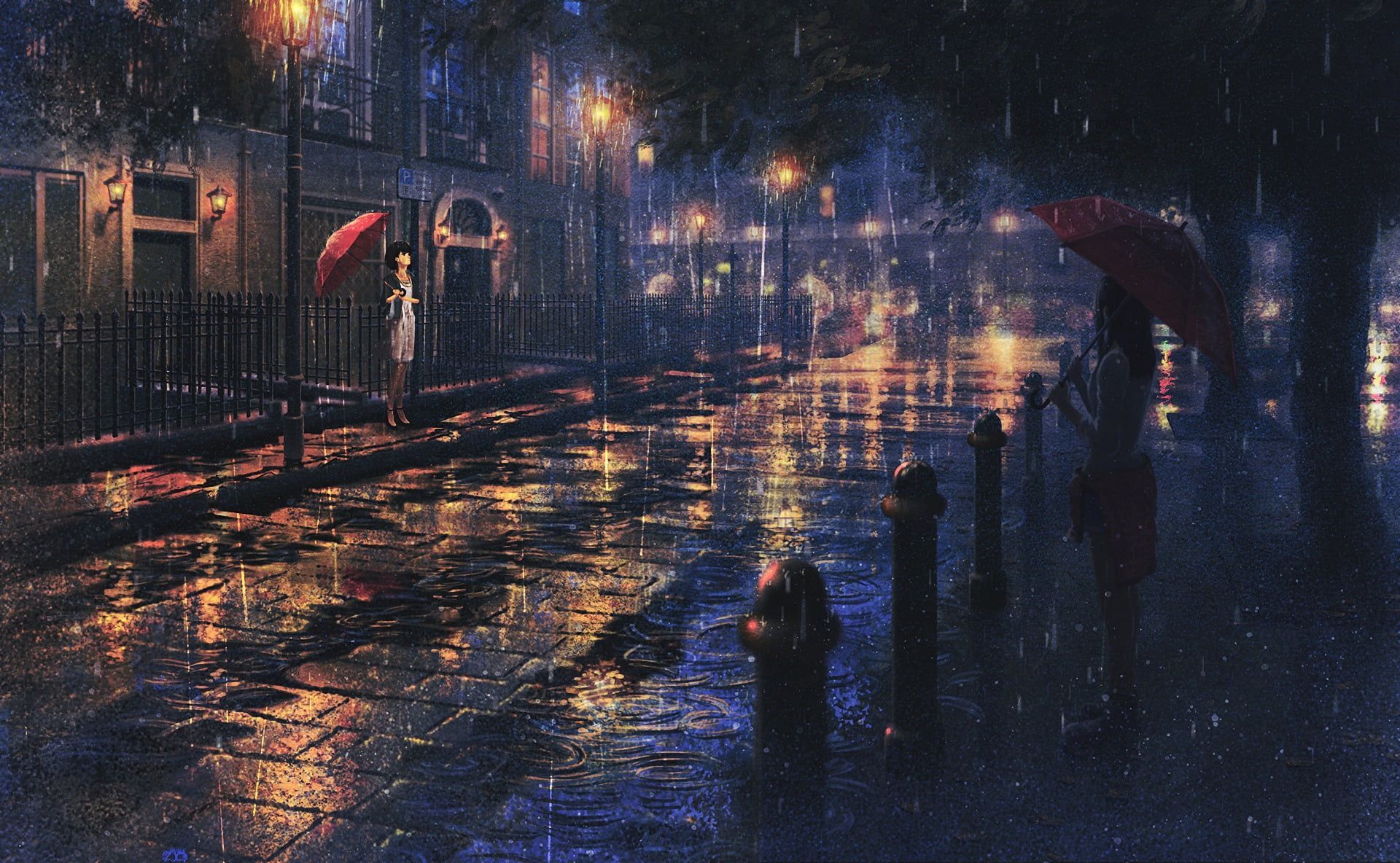 Anime City Rain Wallpapers - Wallpaper Cave
