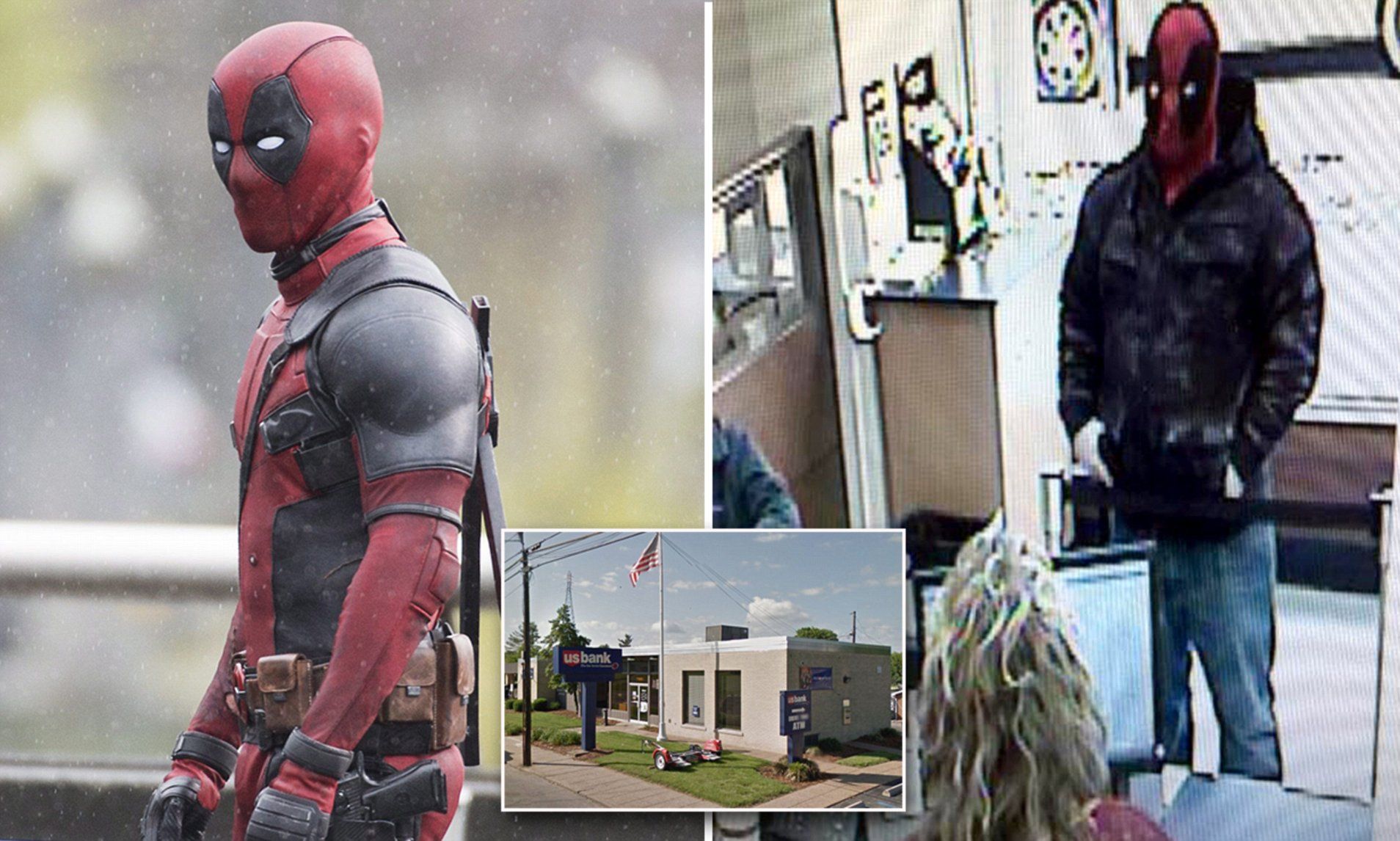 Deadpool mask wearing armed bank robber in Ohio makes off