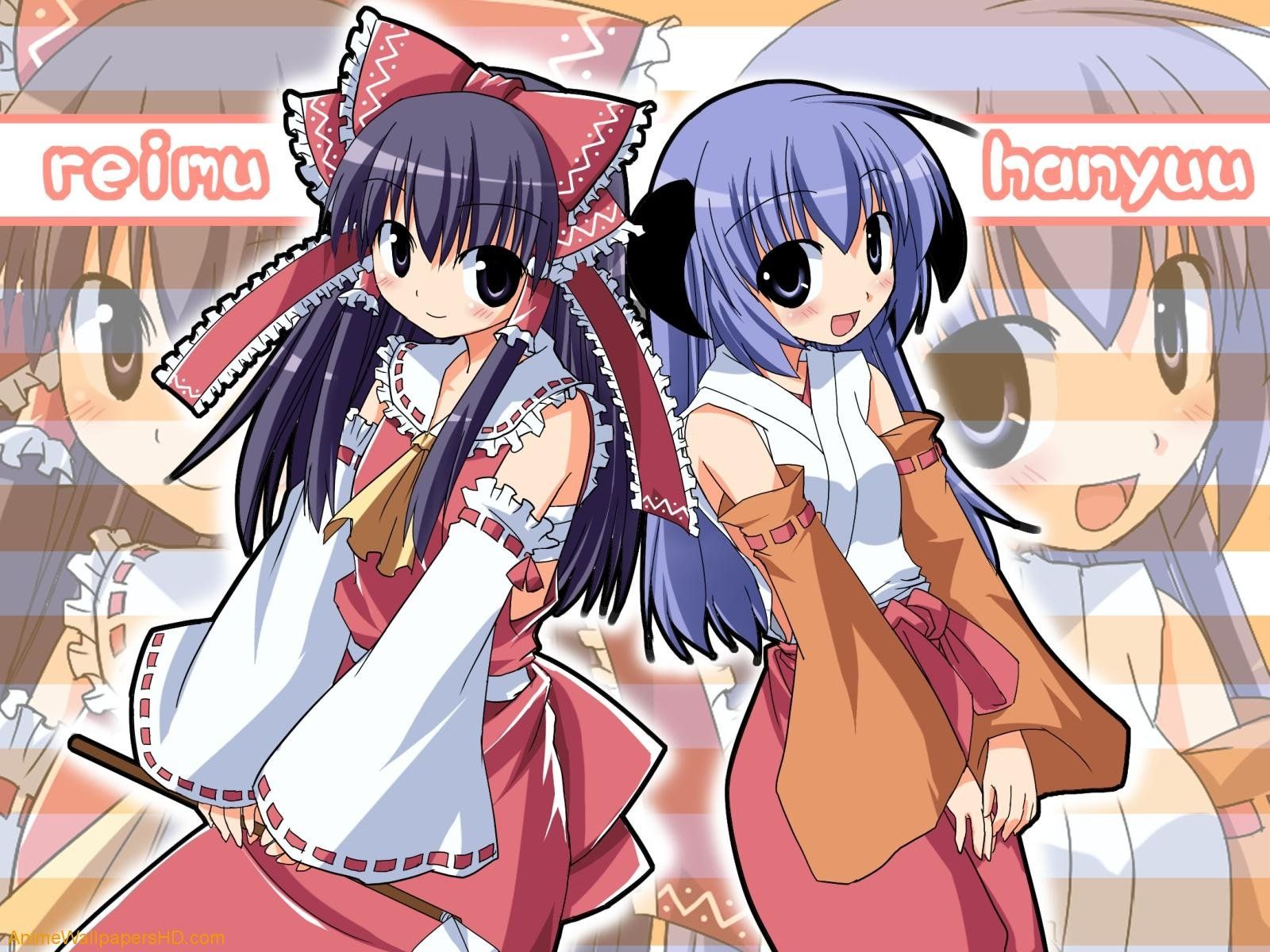 Higurashi no naku koro ni Higurashi when they cry Reimu and Hanyuu