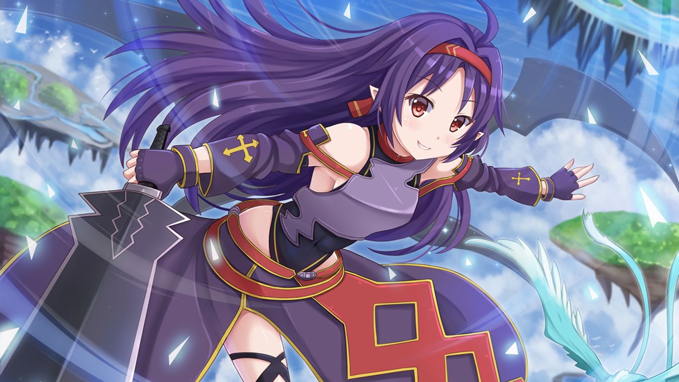 Konno Yuuki and Sword Wallpaper. Konno