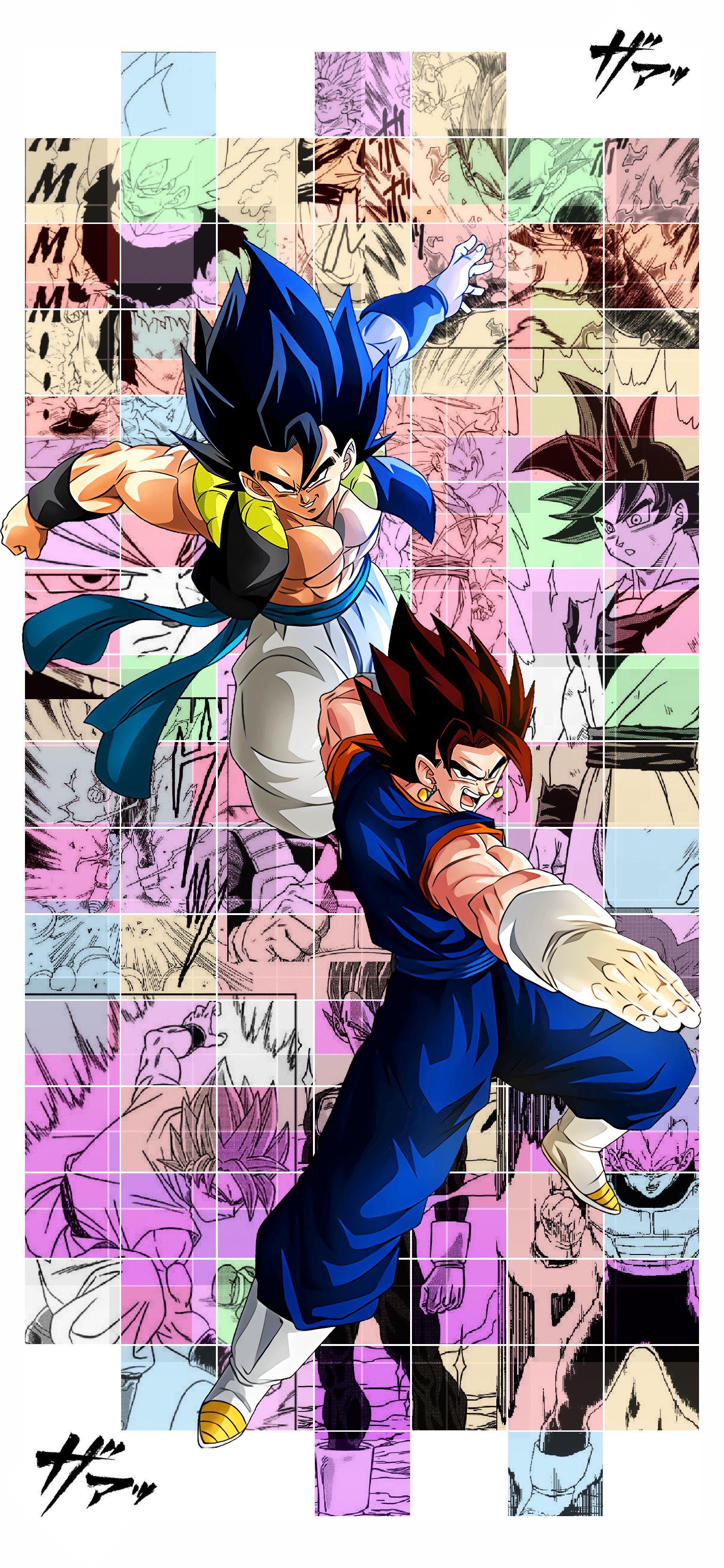 Made a Gogeta and Vegetto wallpaper!