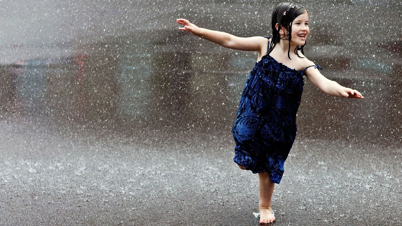 Small Girl In Rain Desktop Wallpaper Dp For Girls
