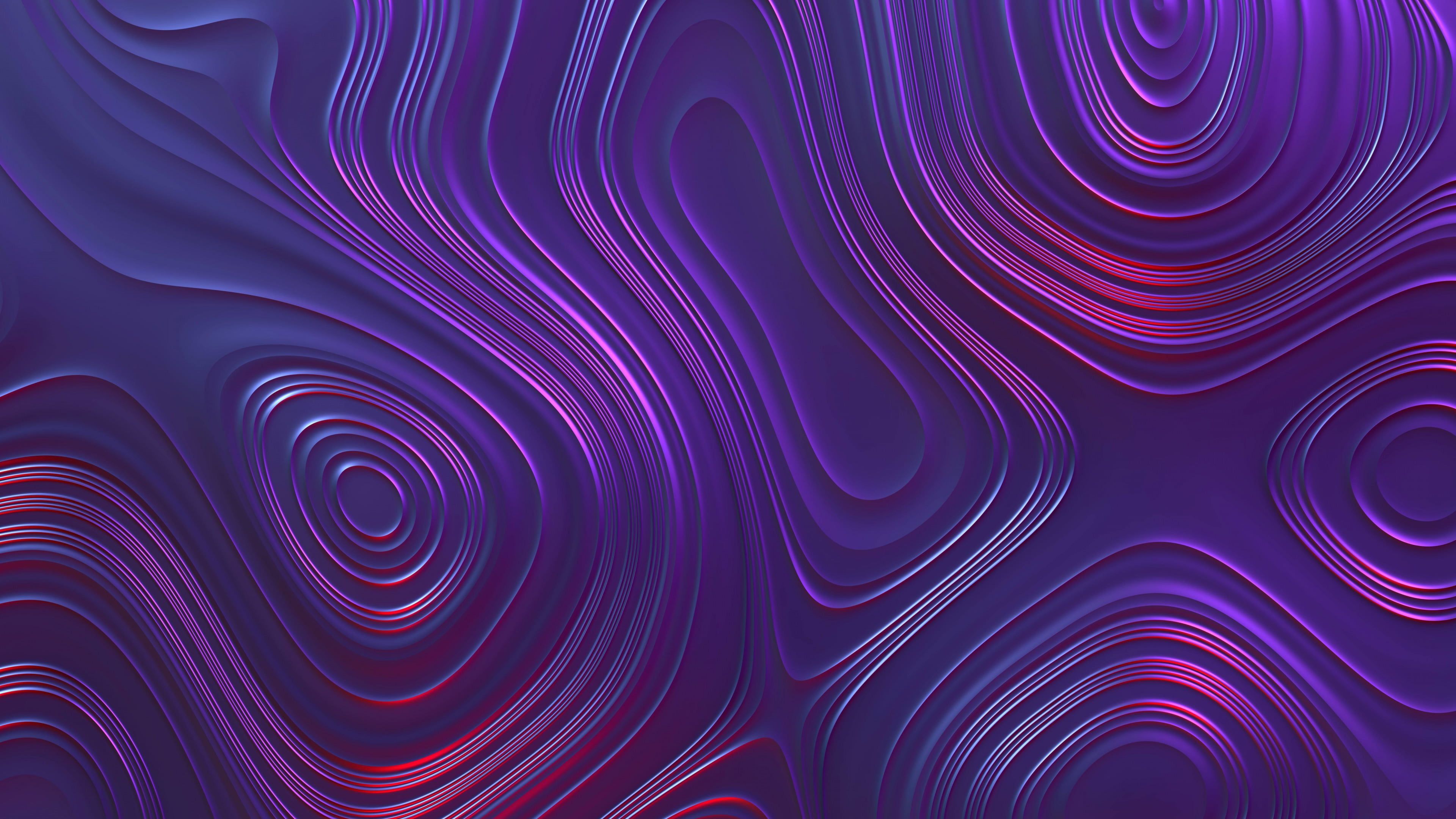 Purple And Red Abstract Painting, Abstract, Wavy Lines