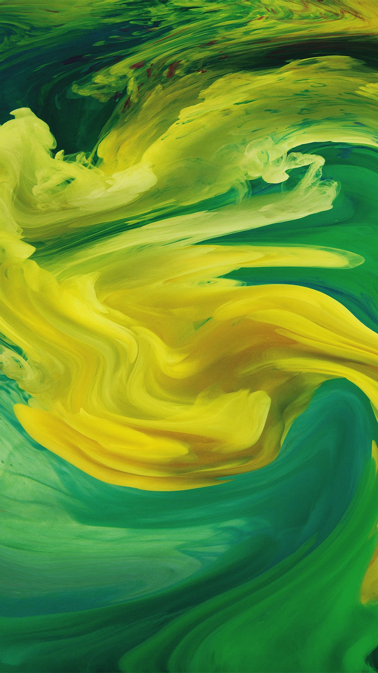 Hurricane Swirl Abstract Art Paint Green Pattern Android wallpaper