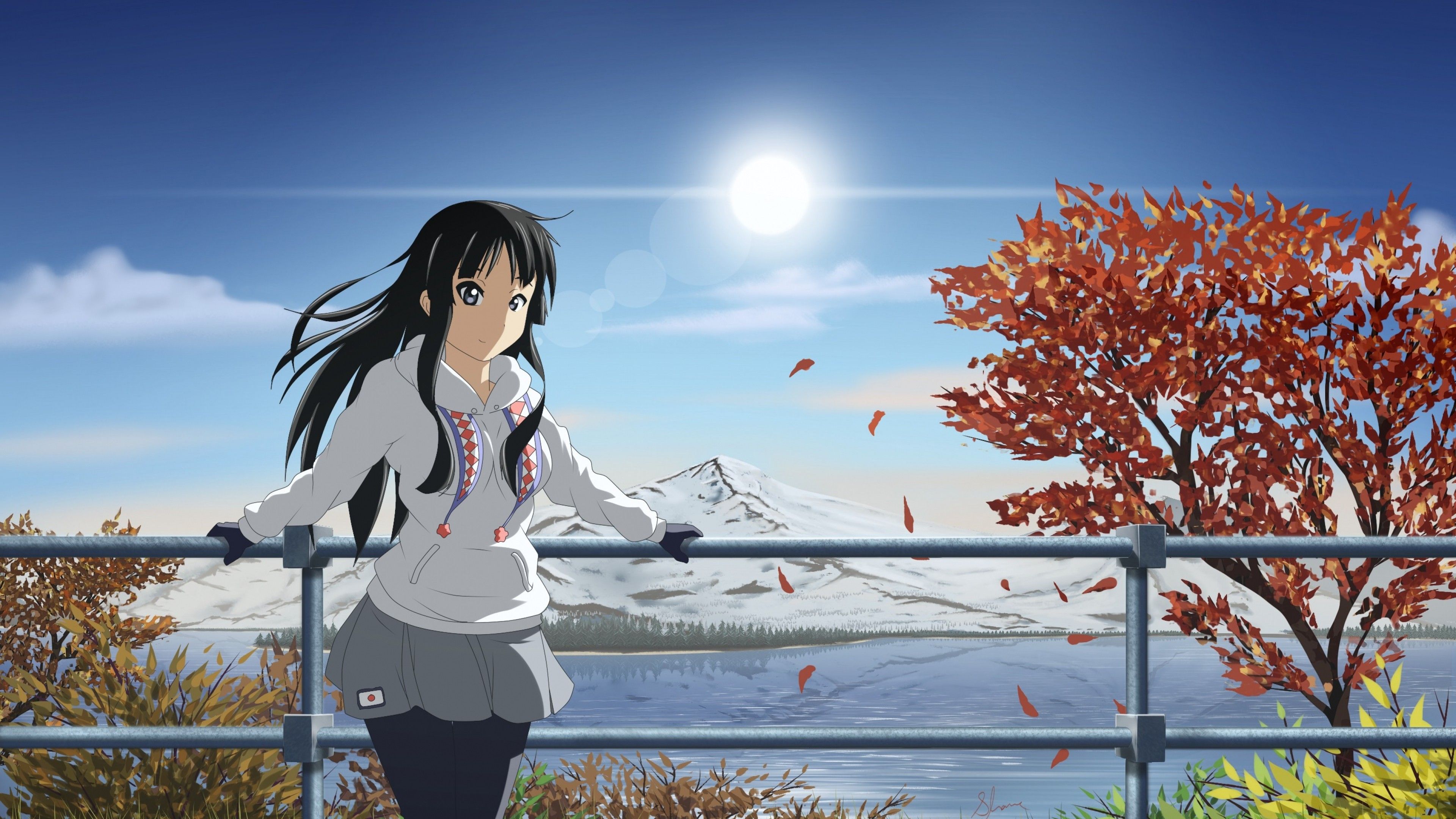 Wallpaper anime, Mio Akiyama, girl, beauty, 8k, Art