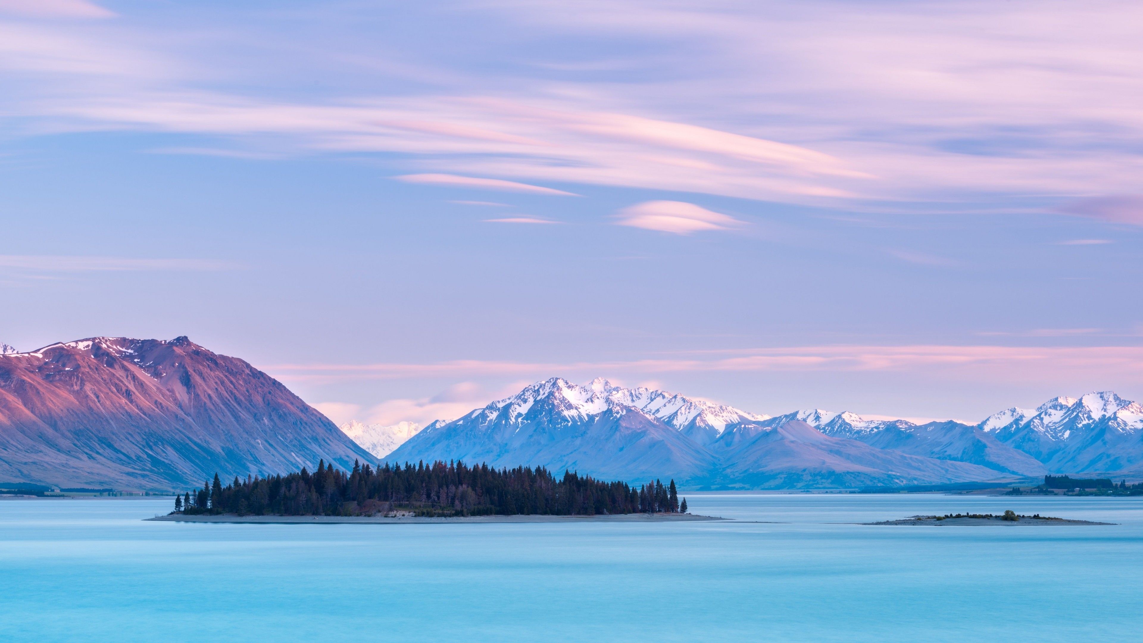Cloudy Mountains in Lake Tekapo New Zealand Wallpaper, HD City 4K