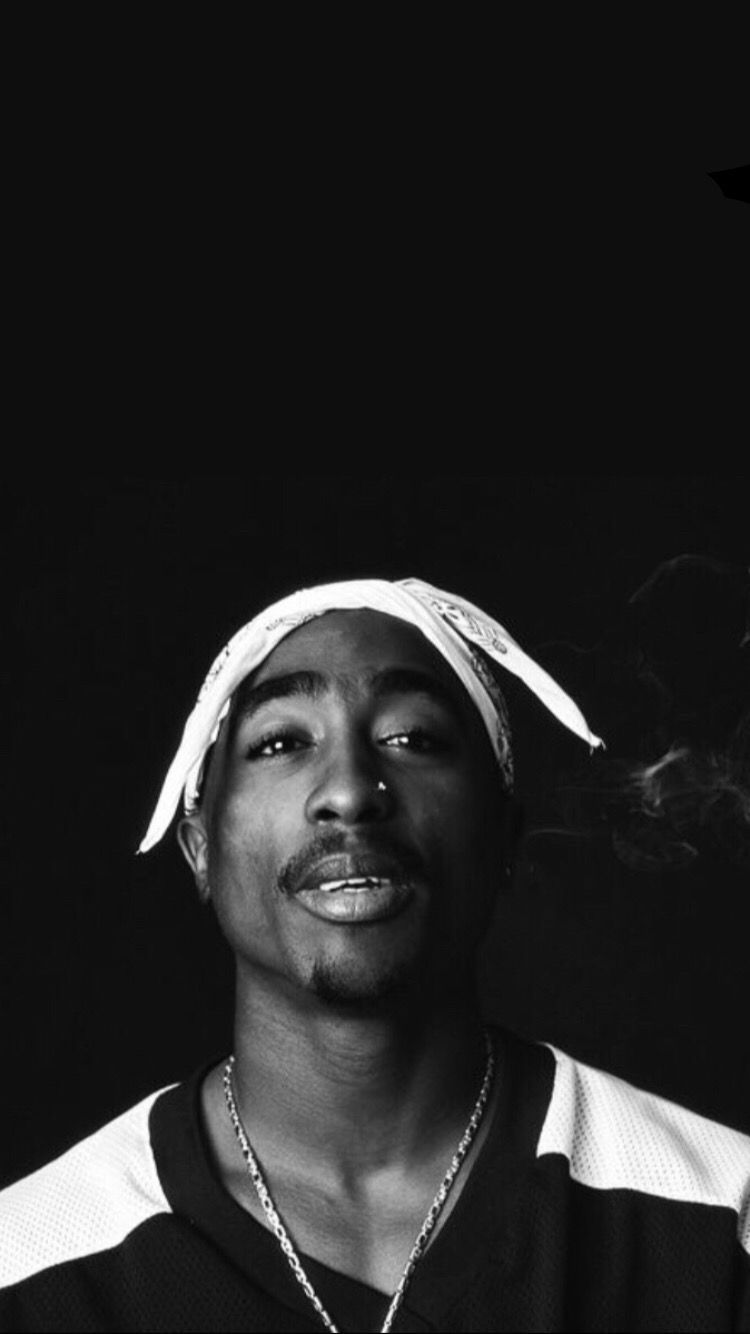 Download Dope Tupac With Red Bandanna Wallpaper