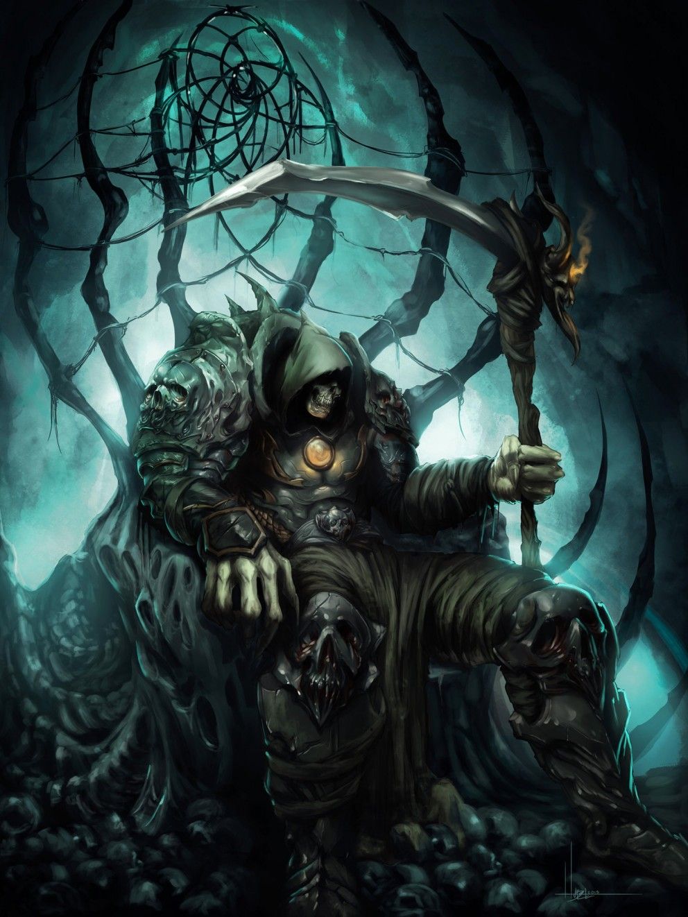 Fantasy Art: Skeleton King Digital, FantasyCoolvibe