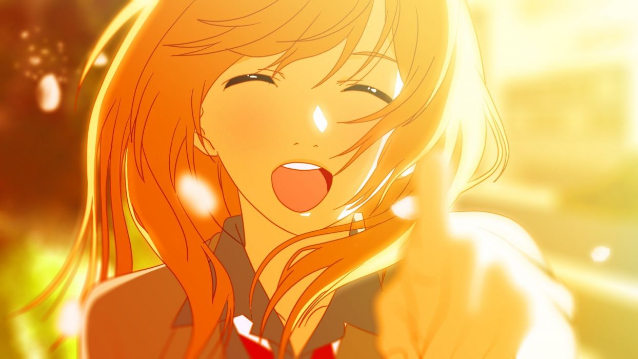 Anime Anime Girls Blonde Miyazono Kaori School Uniform Shigatsu Wa