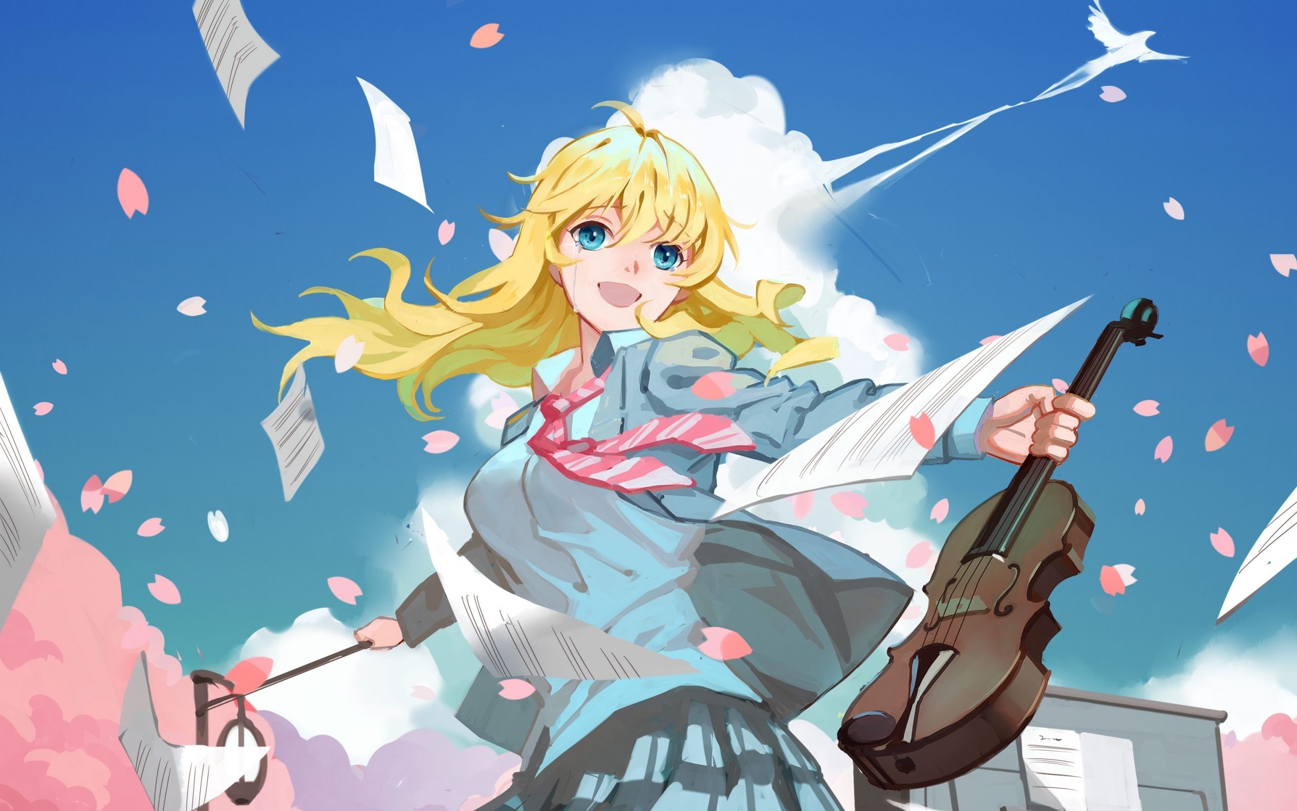 Download 2560x1600 wallpapers artwork, anime girl, kaori miyazono.