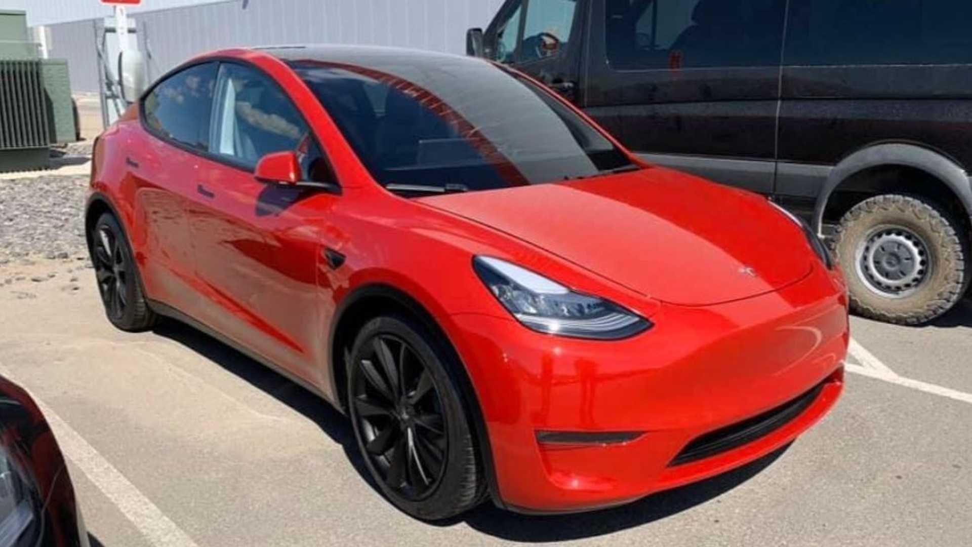 Tesla Model Y Looks Hot In Red: More Real World Sightings