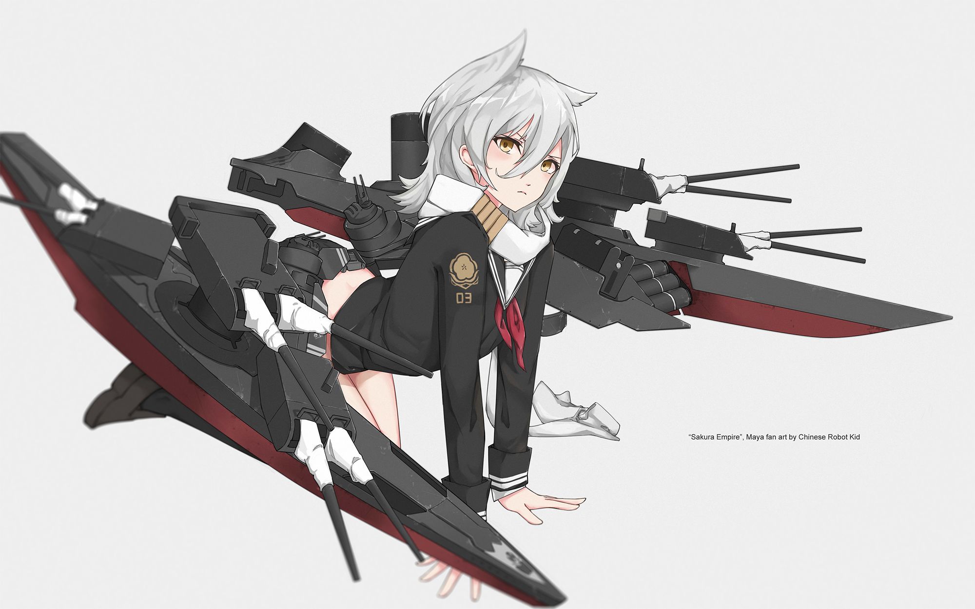 animal ears anthropomorphism azur lane chinese robot kid gray gray