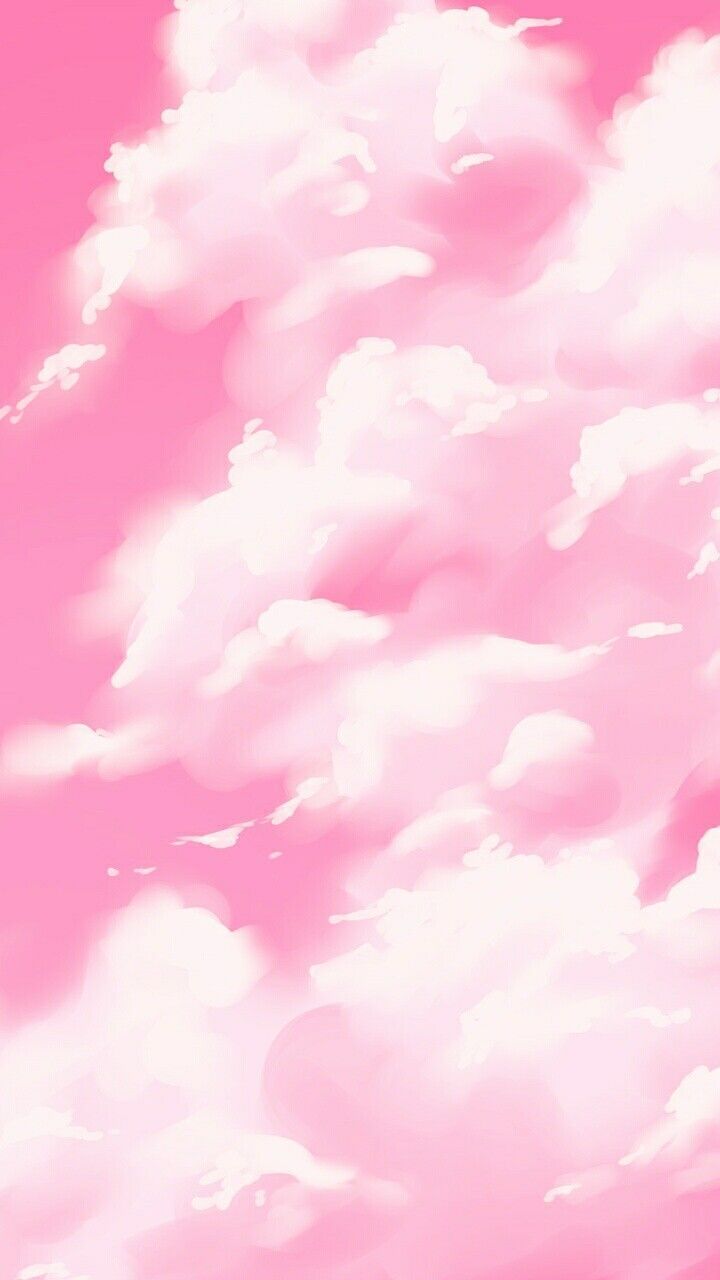 Illsturation. Pink clouds wallpaper