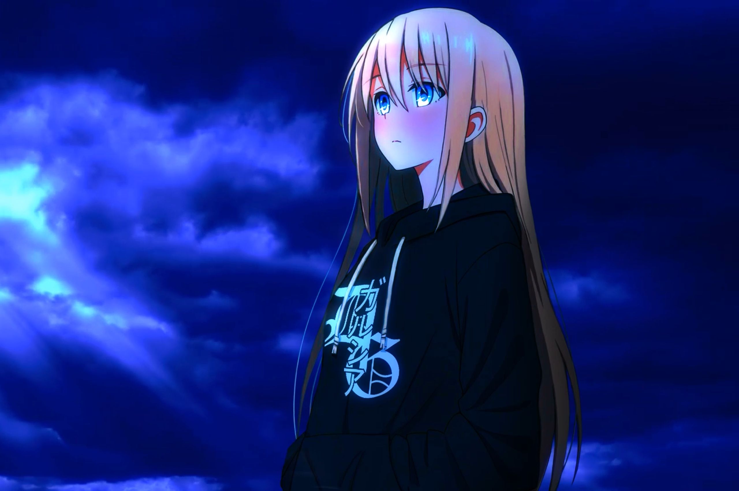 Blonde Blue Eye Anime Girl Chromebook Pixel Wallpaper