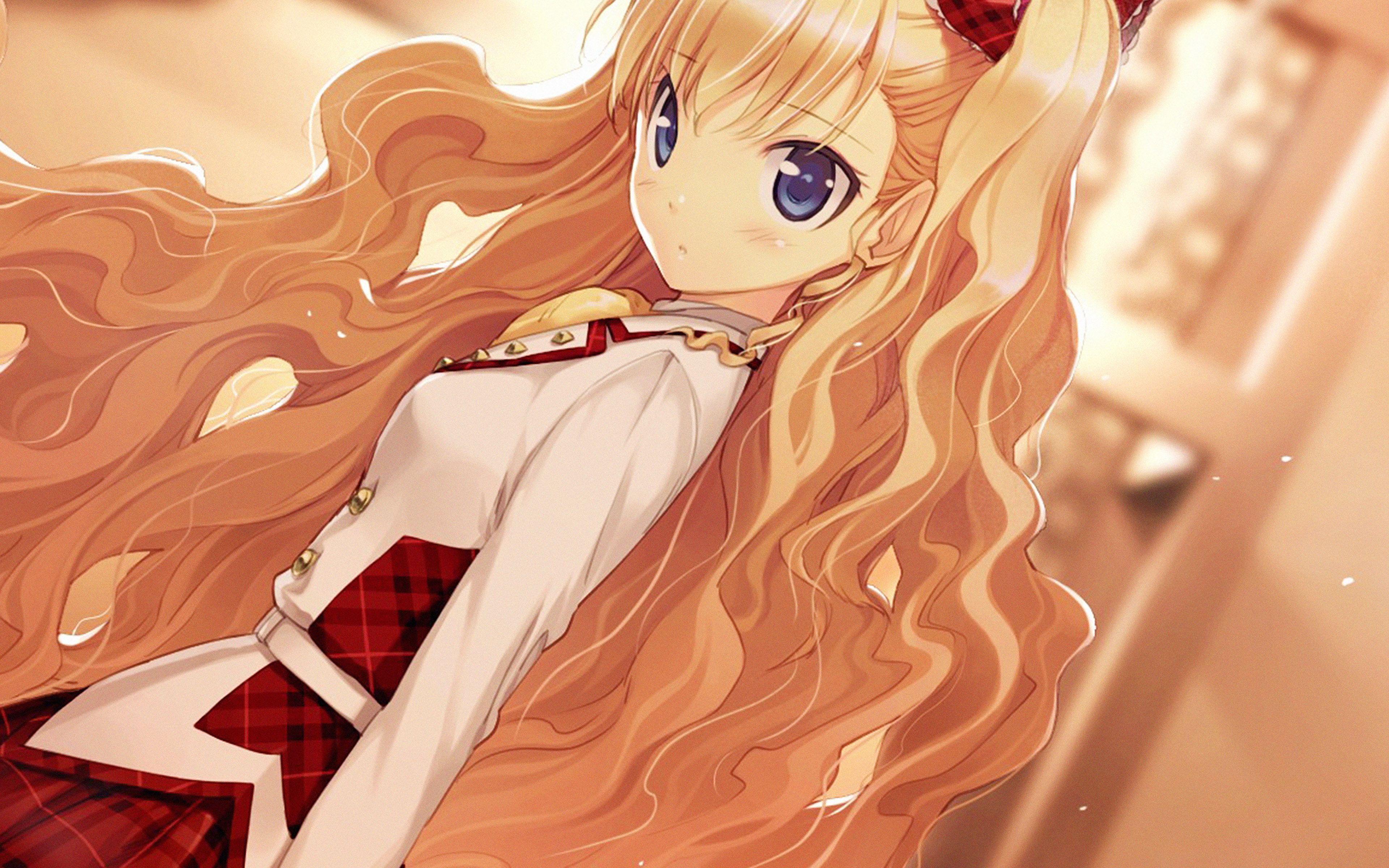 Blonde Anime Girl 4K Wallpaper iPhone HD Phone #6660f