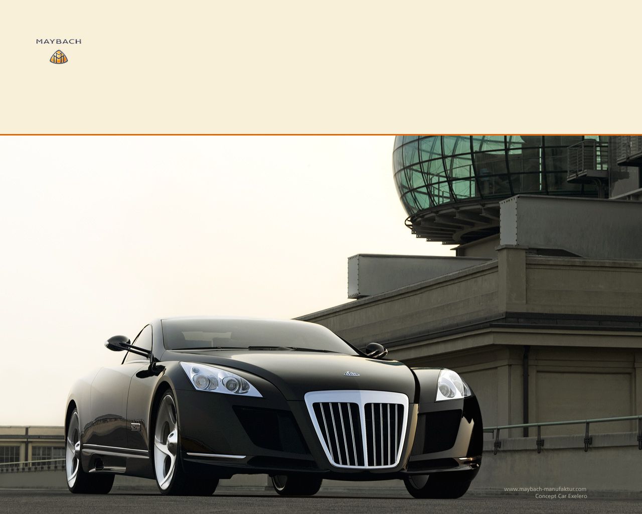 Maybach Exelero Concept Car Exterior Front View Black 2