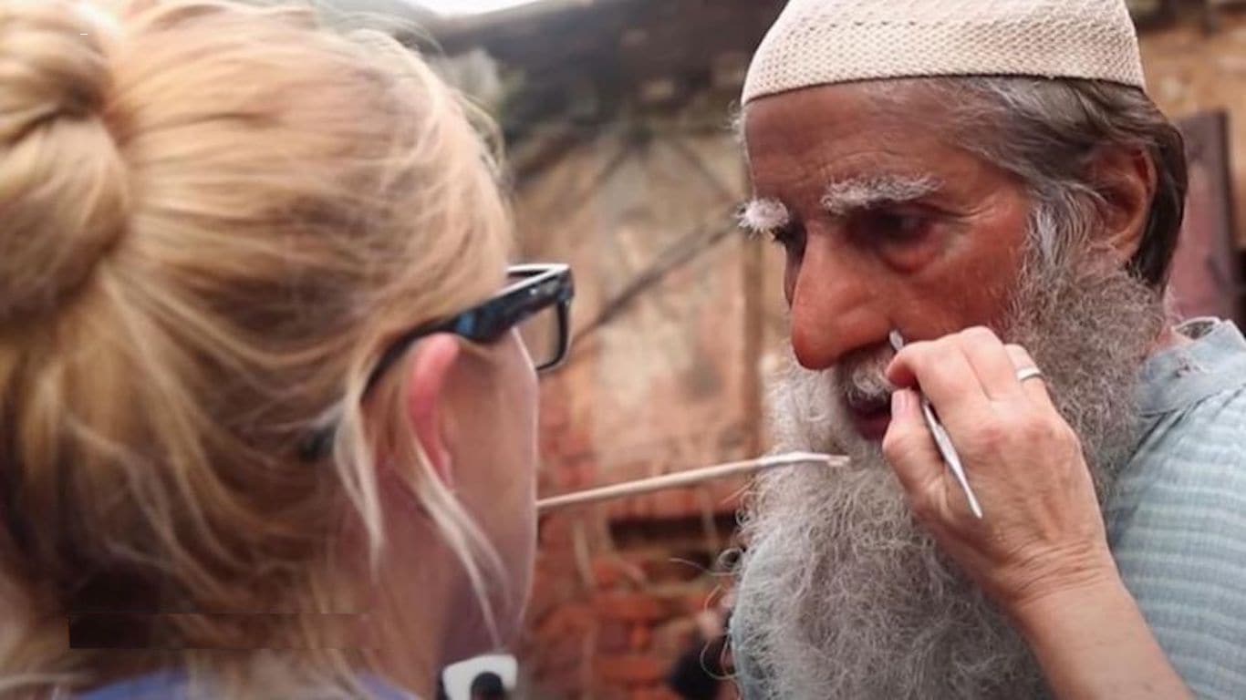 Making look of Mirza for Amitabh Bachchan