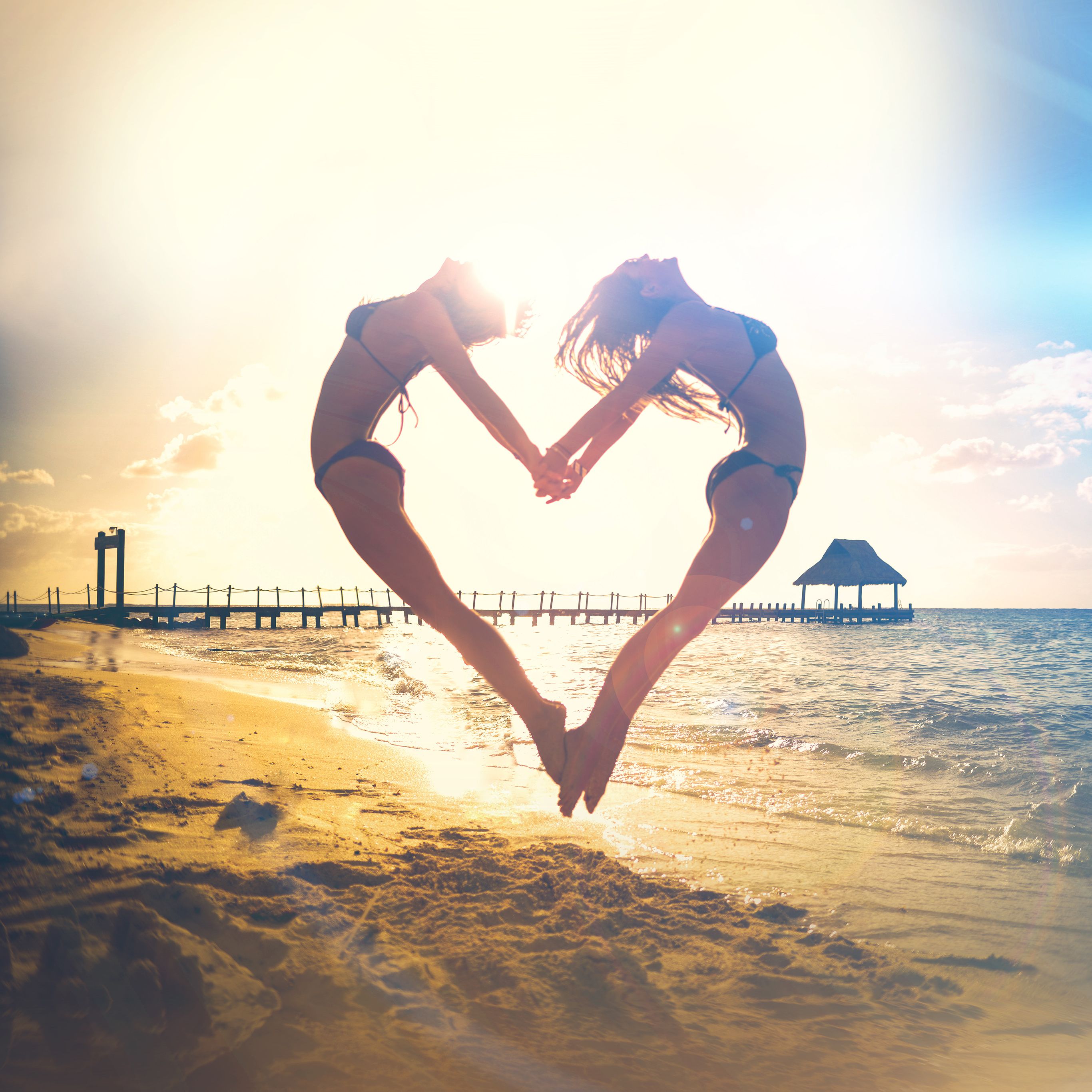 Love Beach Sunny Summer Happy Flare Wallpaper