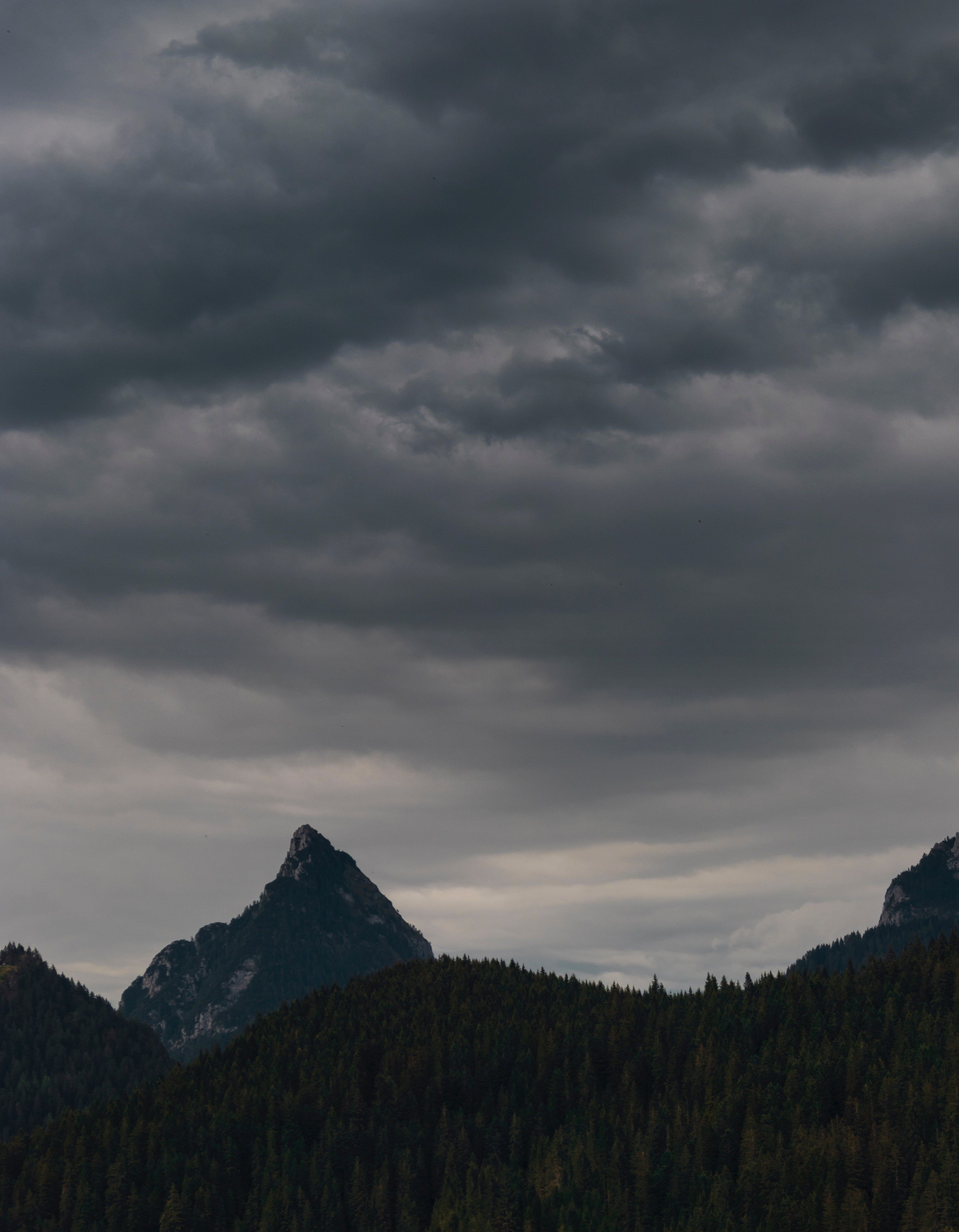 cloud moody overcast and mountain HD 4k wallpaper and background
