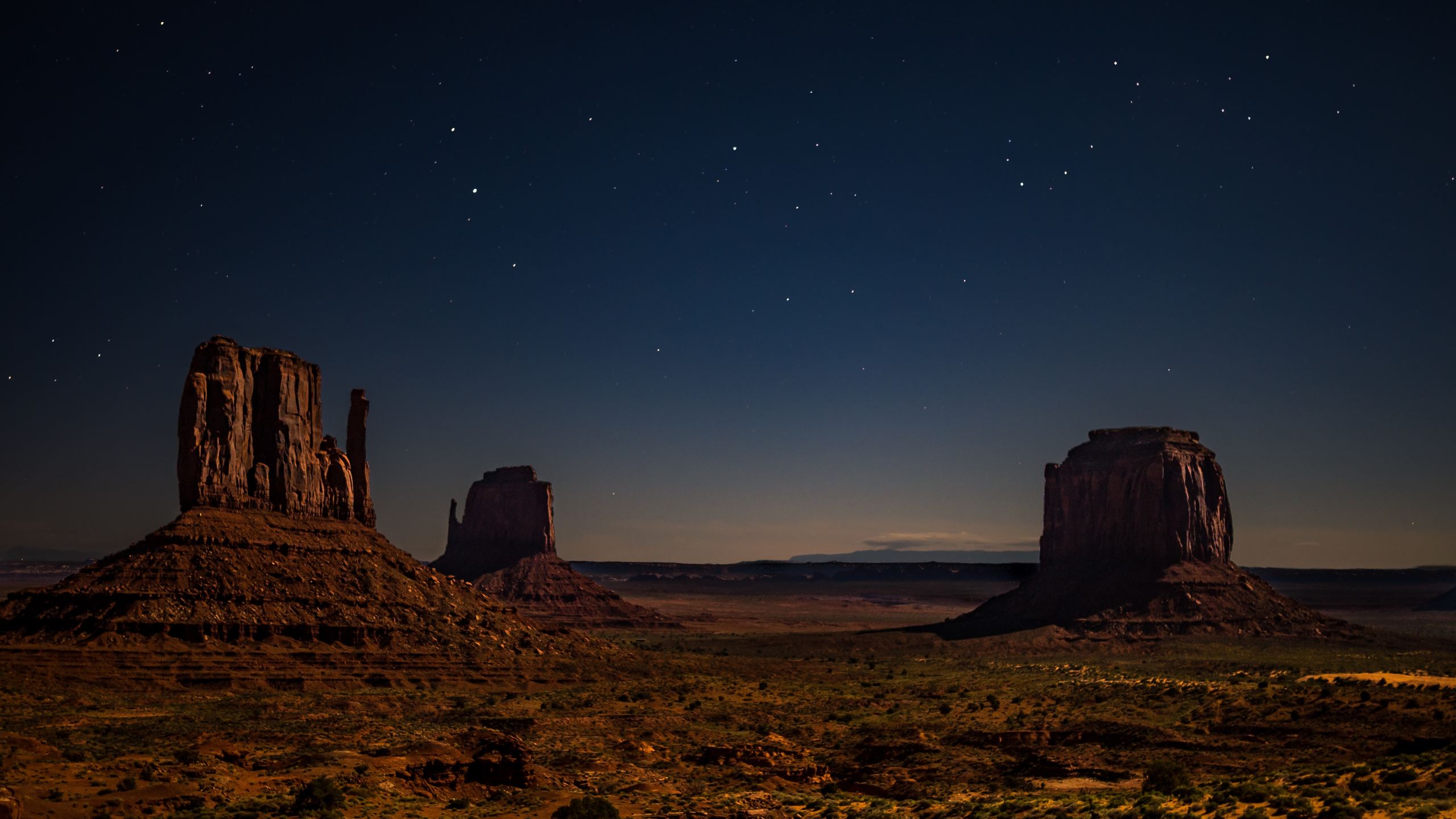 Desert Starry Night 1440P Resolution Wallpaper, HD
