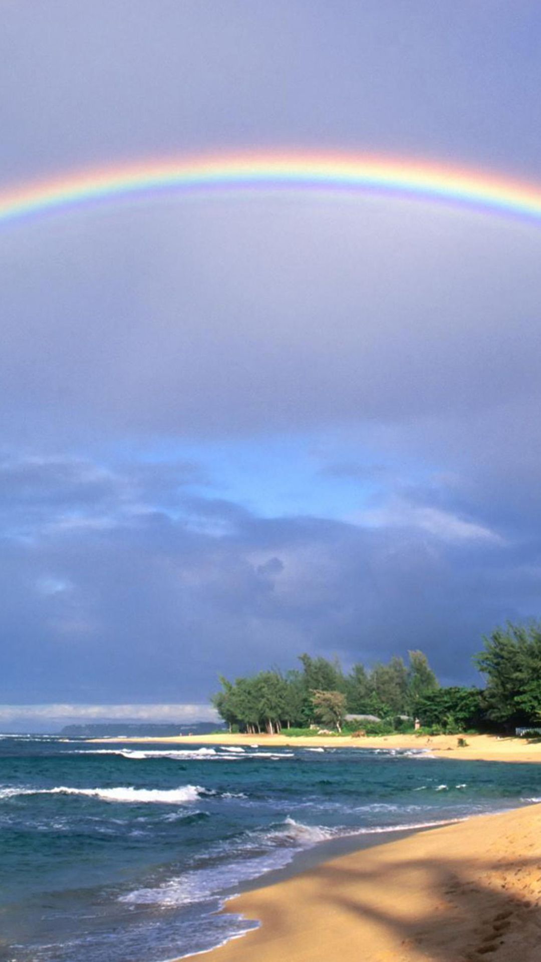 Rainbow Sea Beach Smartphone Wallpaper HD ⋆ GetPhotos