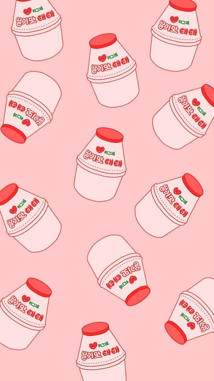 Strawberry Milk Wallpaper Free Strawberry Milk Background