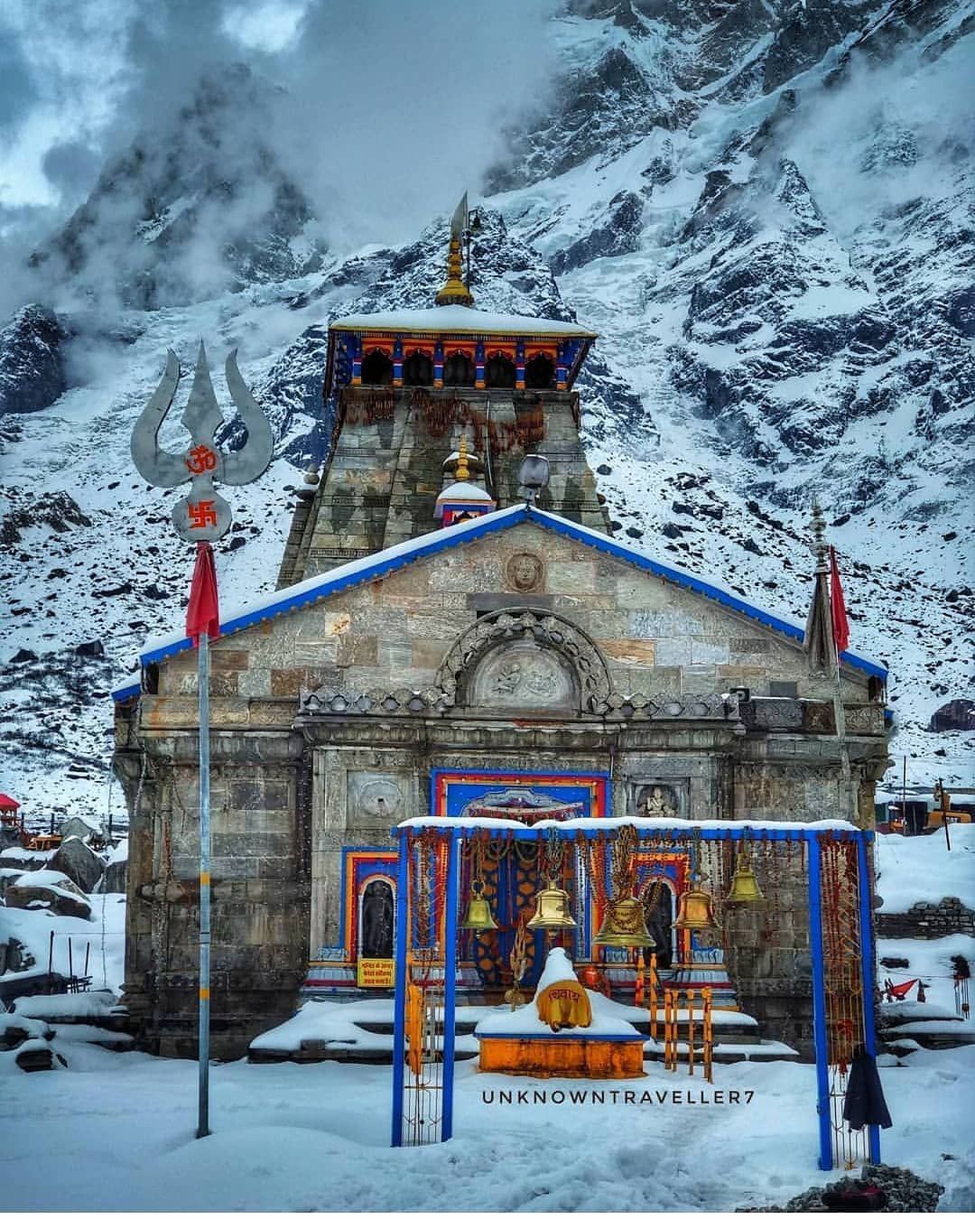Kedarnath View In Ice Mountain Wallpaper Download  MobCup