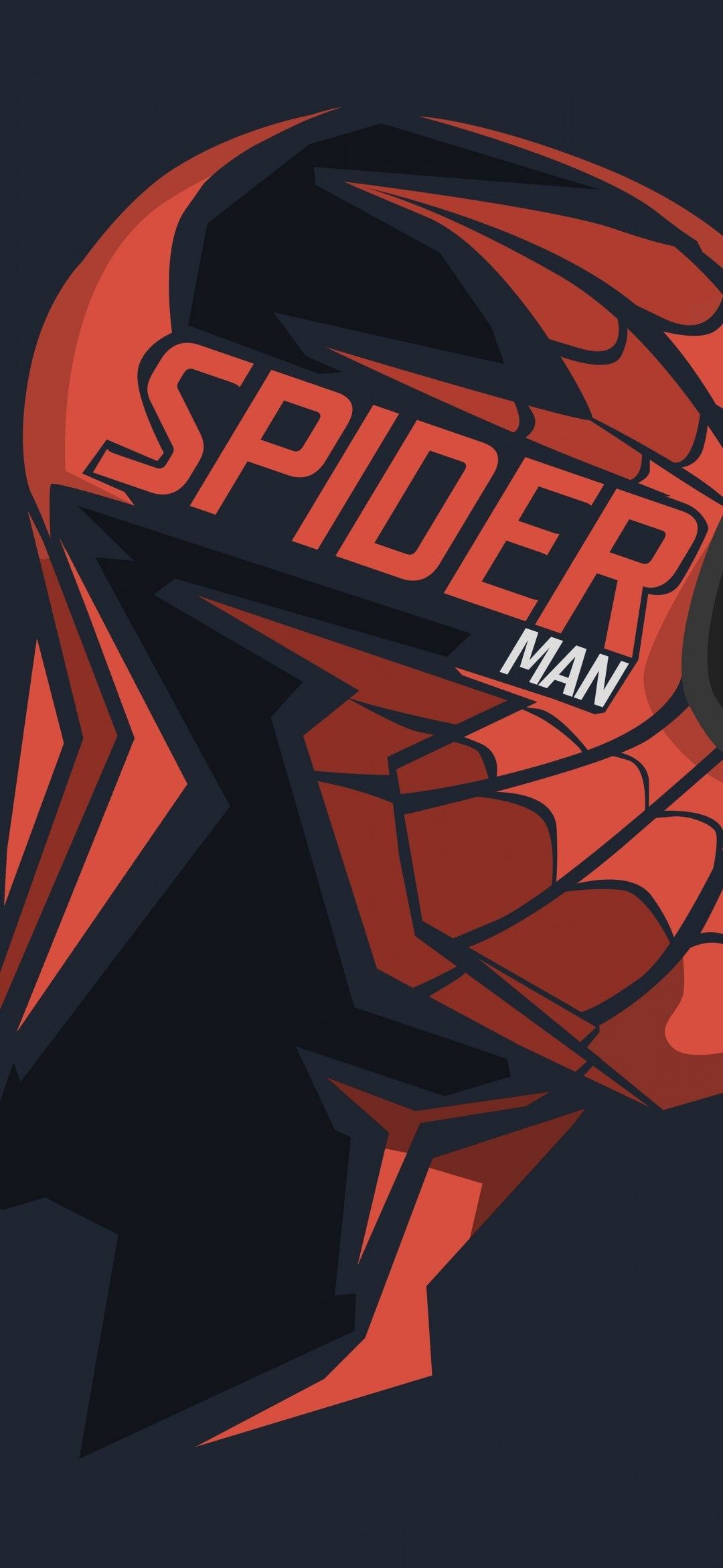 Download 1080x2340 Spider Man, Profile View, Minimal Wallpaper
