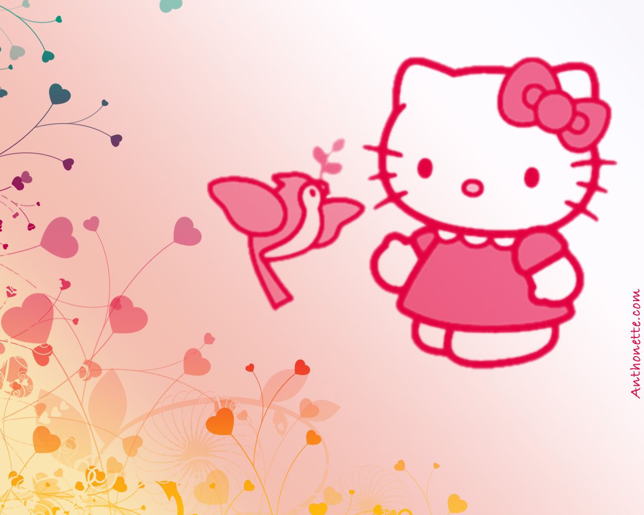 Free Desktop Wallpaper: Pink Hello Kitty Desktop Wallpaper