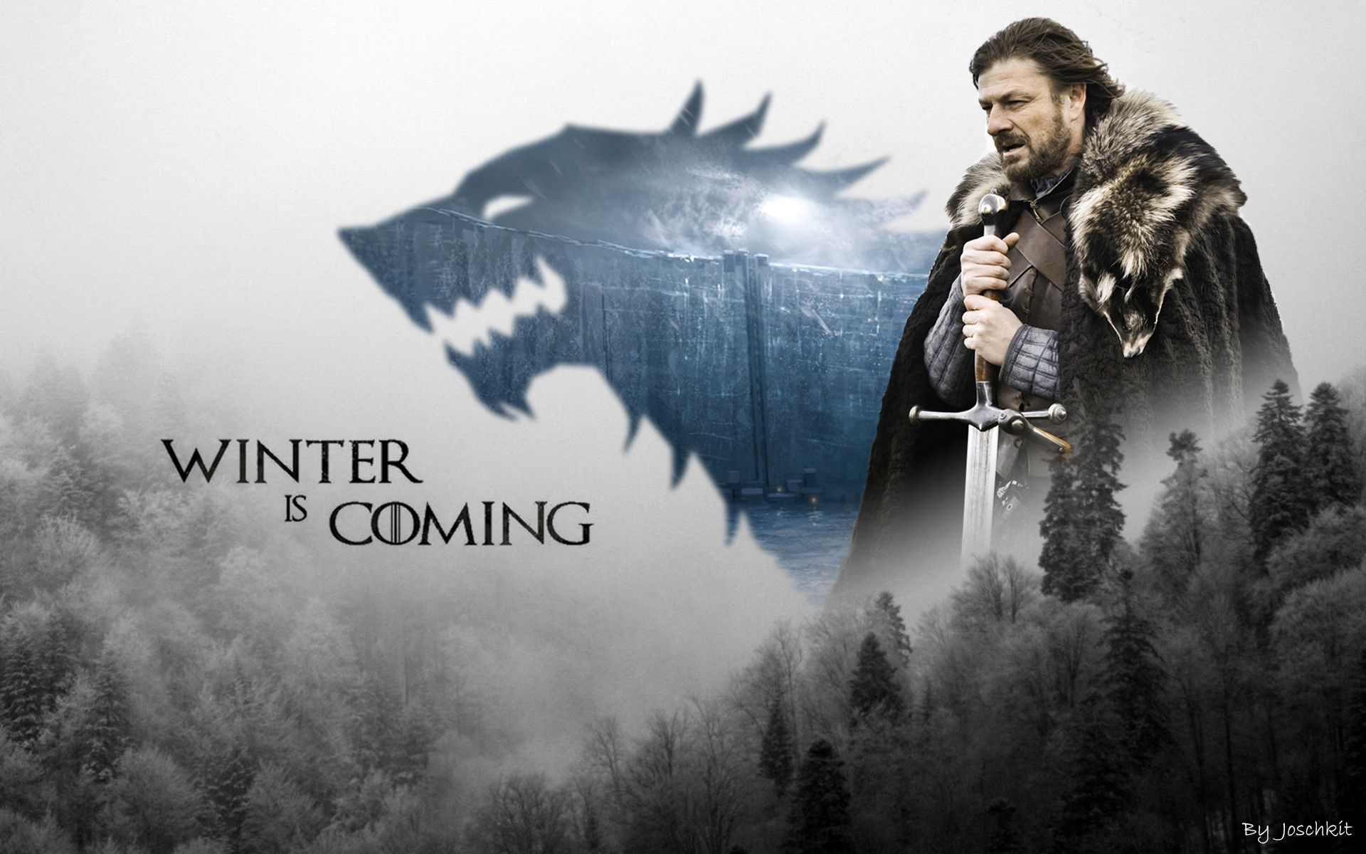 Wallpaper  drawing illustration Game of Thrones House Stark darkness  1920x1080 px computer wallpaper black and white monochrome photography  fictional character geological phenomenon 1920x1080  4kWallpaper  565285   HD Wallpapers  WallHere