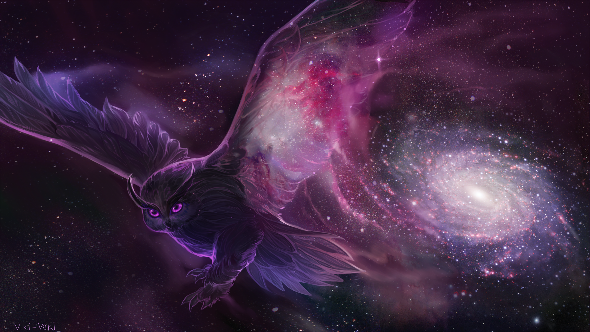 Owl Galaxy Wallpaper Free Owl Galaxy Background