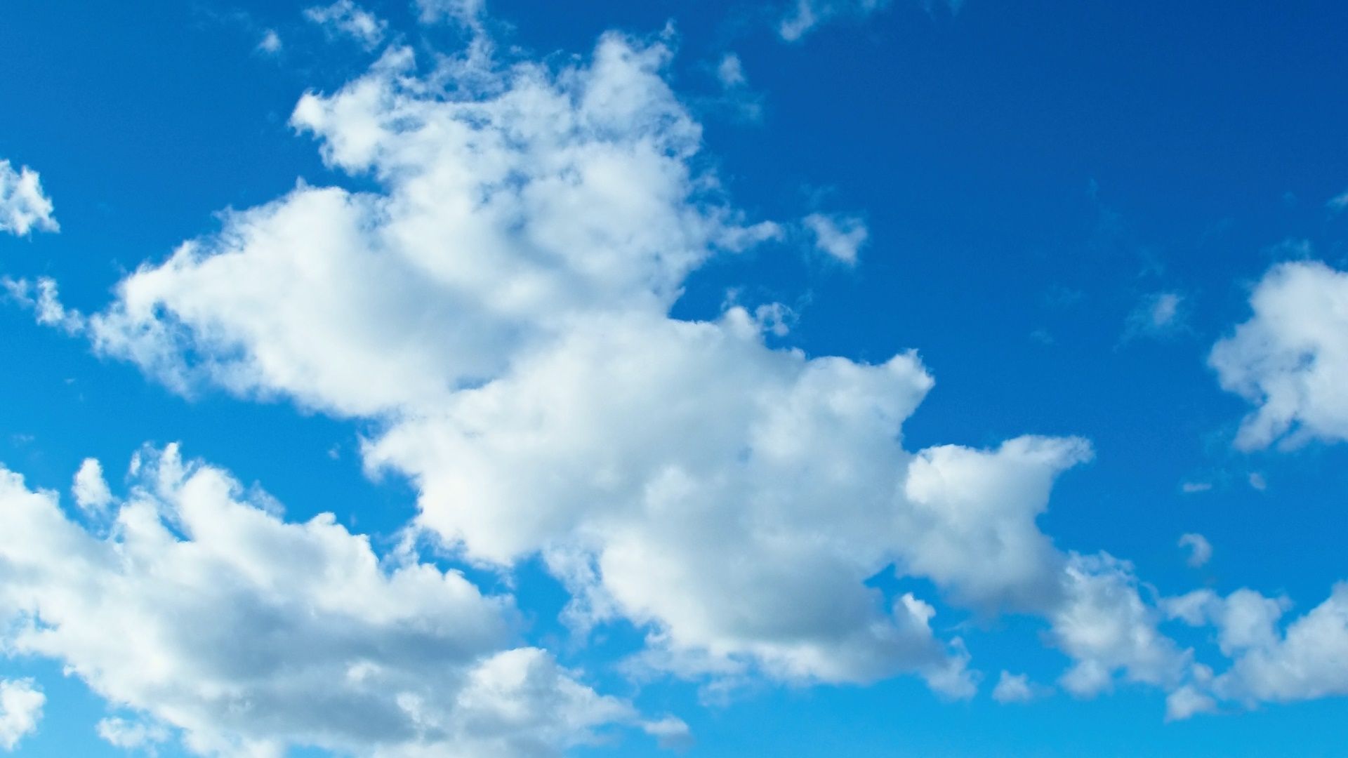 White Puffy Clouds in Blue Sky HD Wallpaper. Background Image