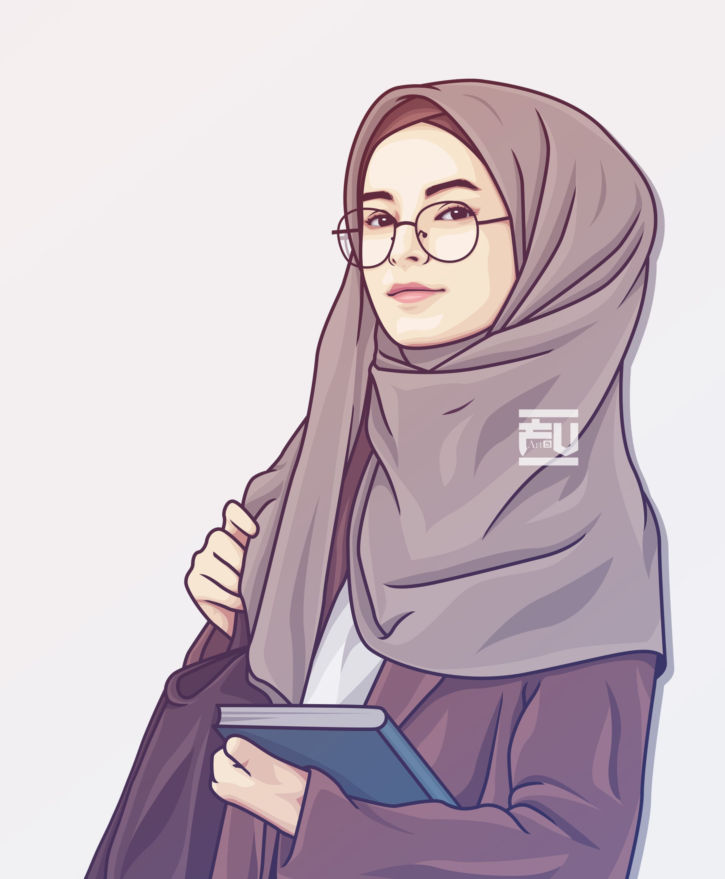 Pin oleh Alvin Lutfianda di Hijab. Kartun, Ilustrasi orang