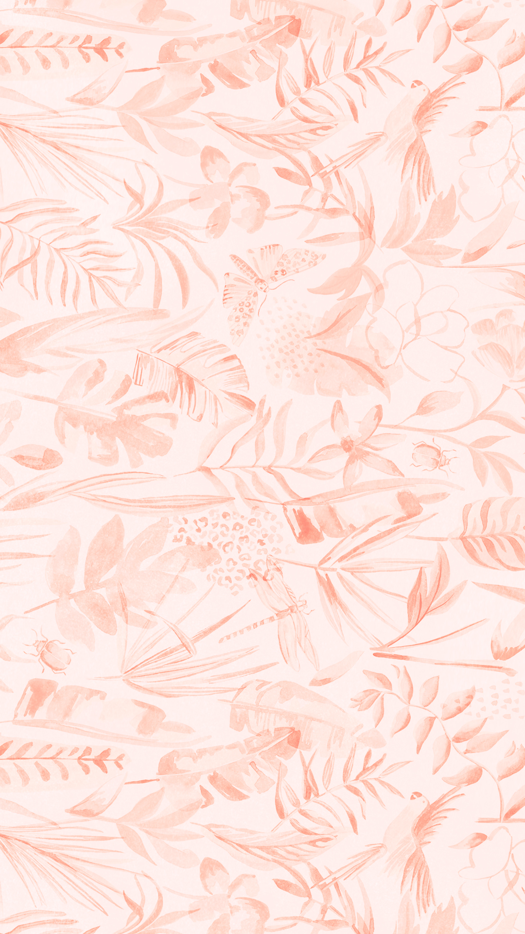 Blush Pink Floral Wallpaper For Your Mobile Cell Phone, Tablet Or