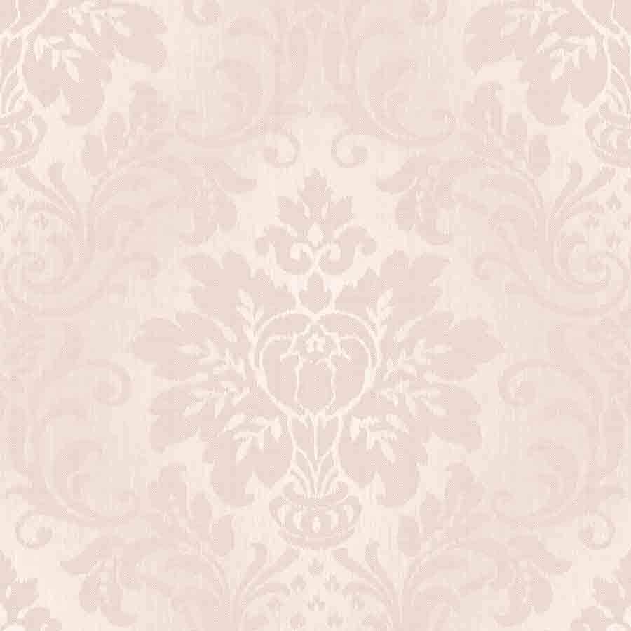 Grandeco Blush Pink Fabric Damask Glitter Wallpaper