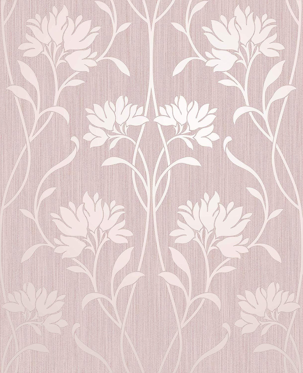 Fine Decor Wallpaper. Florence Floral Blush Pink. FD42583