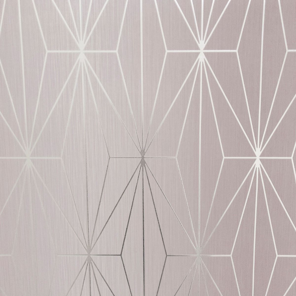 Kayla Metallic Geometric Wallpaper Blush Pink Muriva 703012