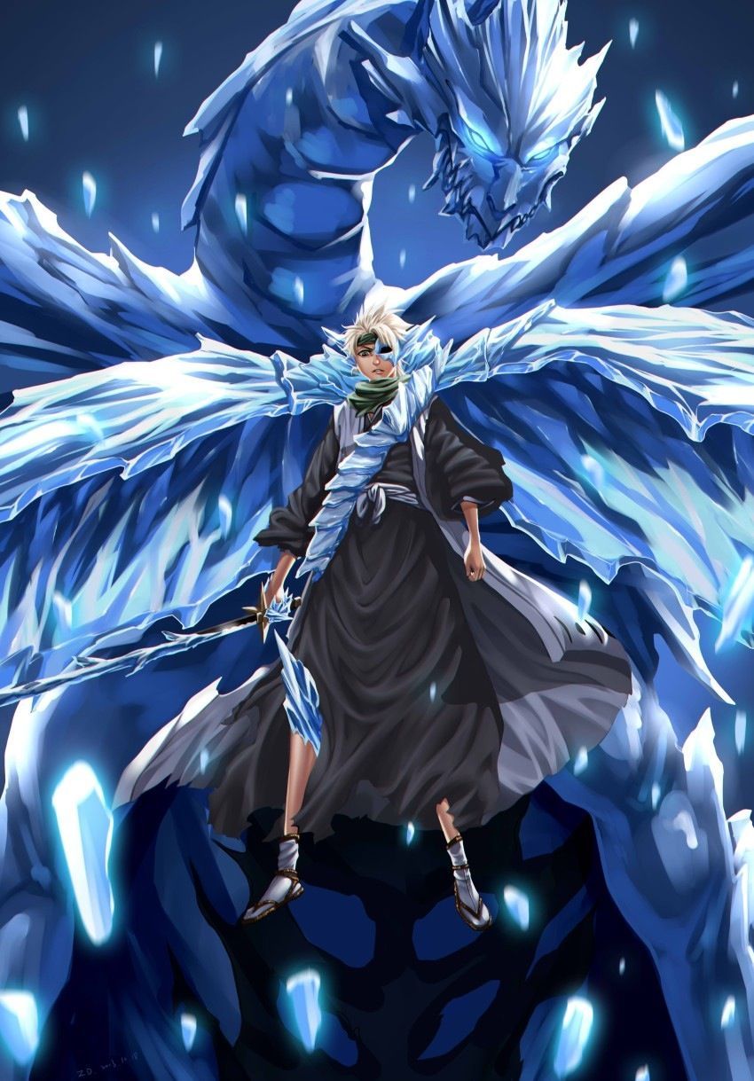 Toshiro's hollow bankai. Bleach anime, Bleach characters, Bleach art