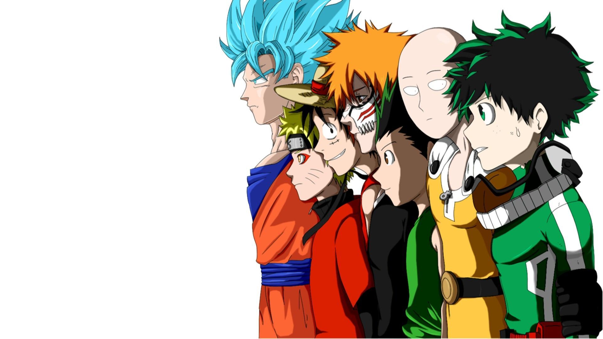 Top anime Son Goku Naruto Uzumaki Monkey D Luffy Ichigo Kurosaki
