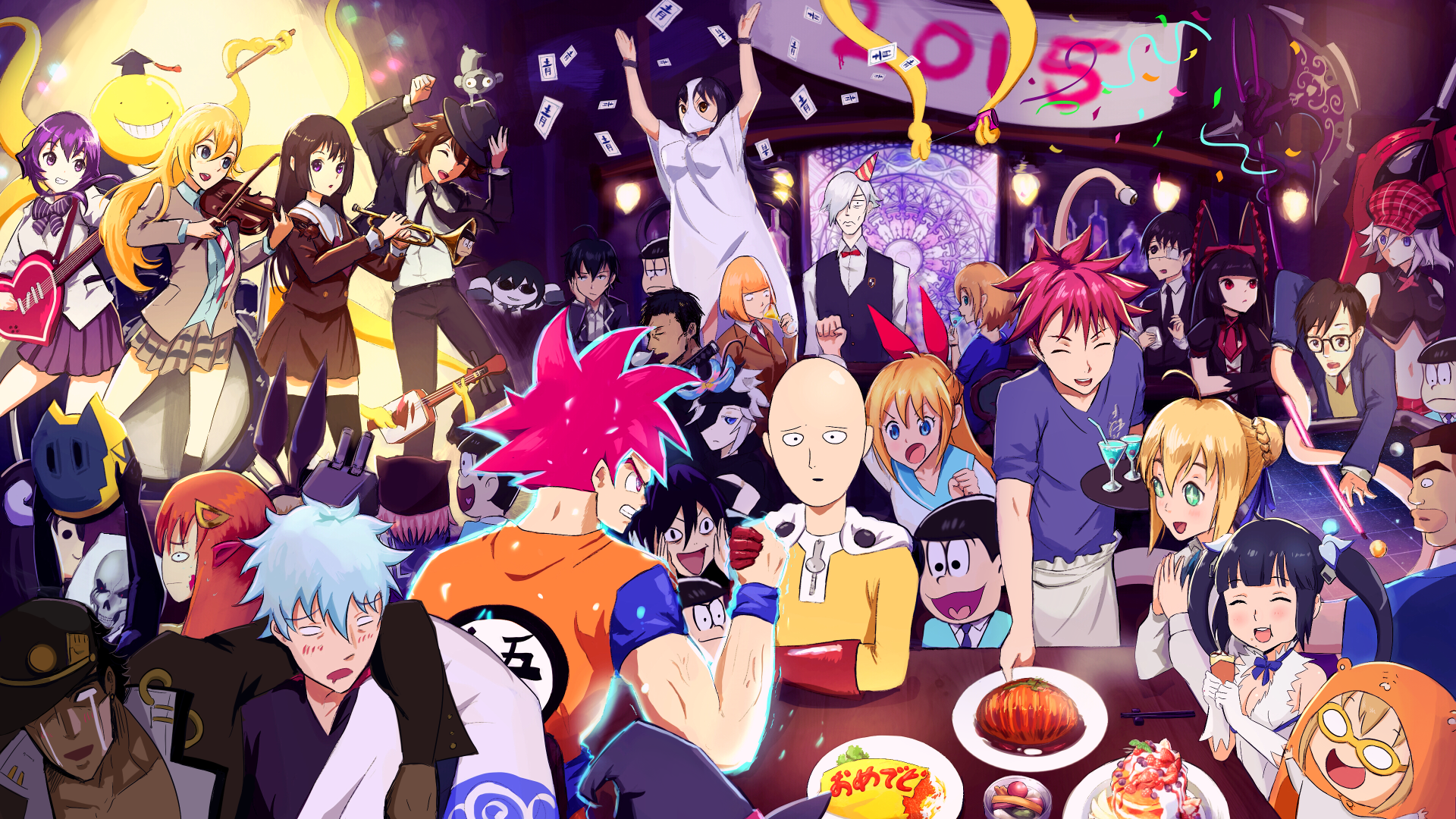Anime Crossover Goku Saitama (One Punch Man) Yato (Noragami