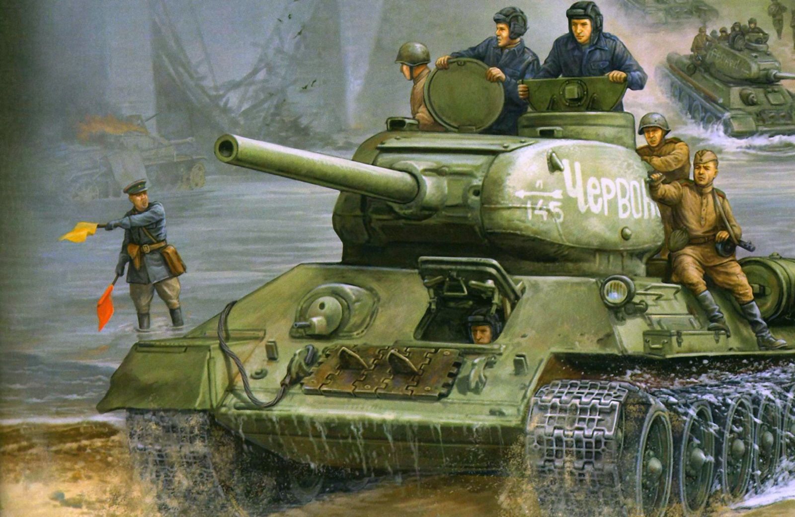 Picture T 34 Tank T 34 85 Painting Art Army